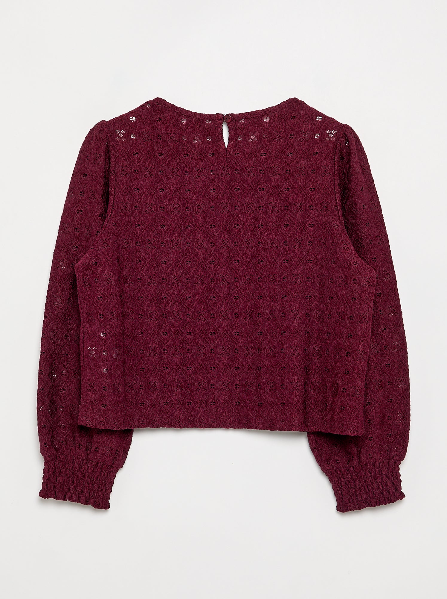 Pull en maille ajourée - Violet