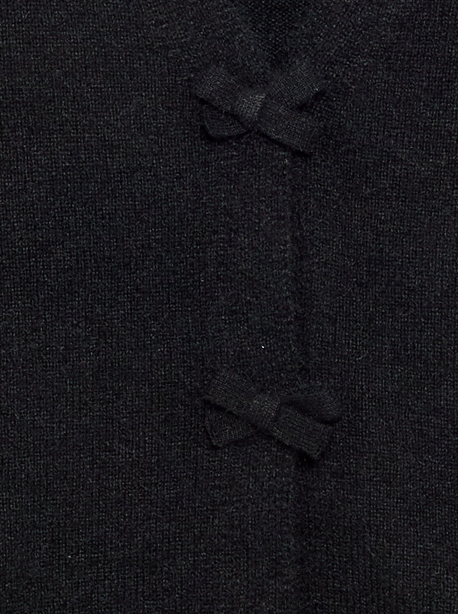 Pull en maille avec ouverture par nœuds - Noir