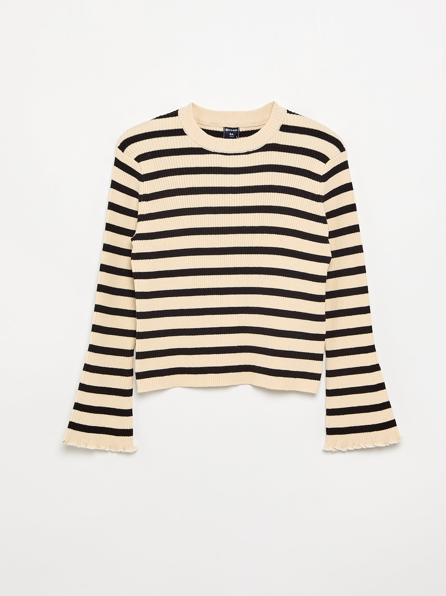 Pull en maille côtelée - Noir