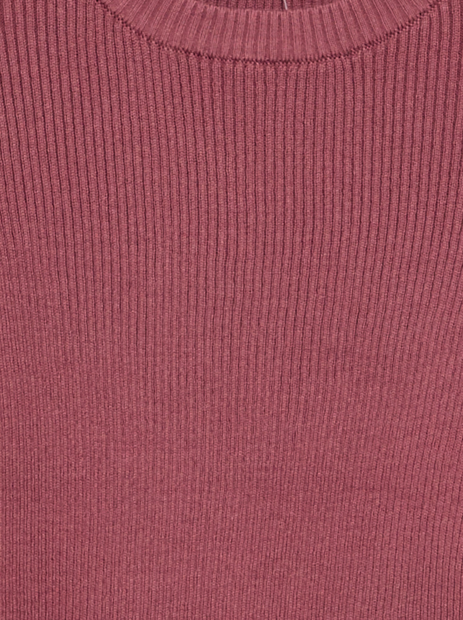 Pull en maille côtelée - Rose