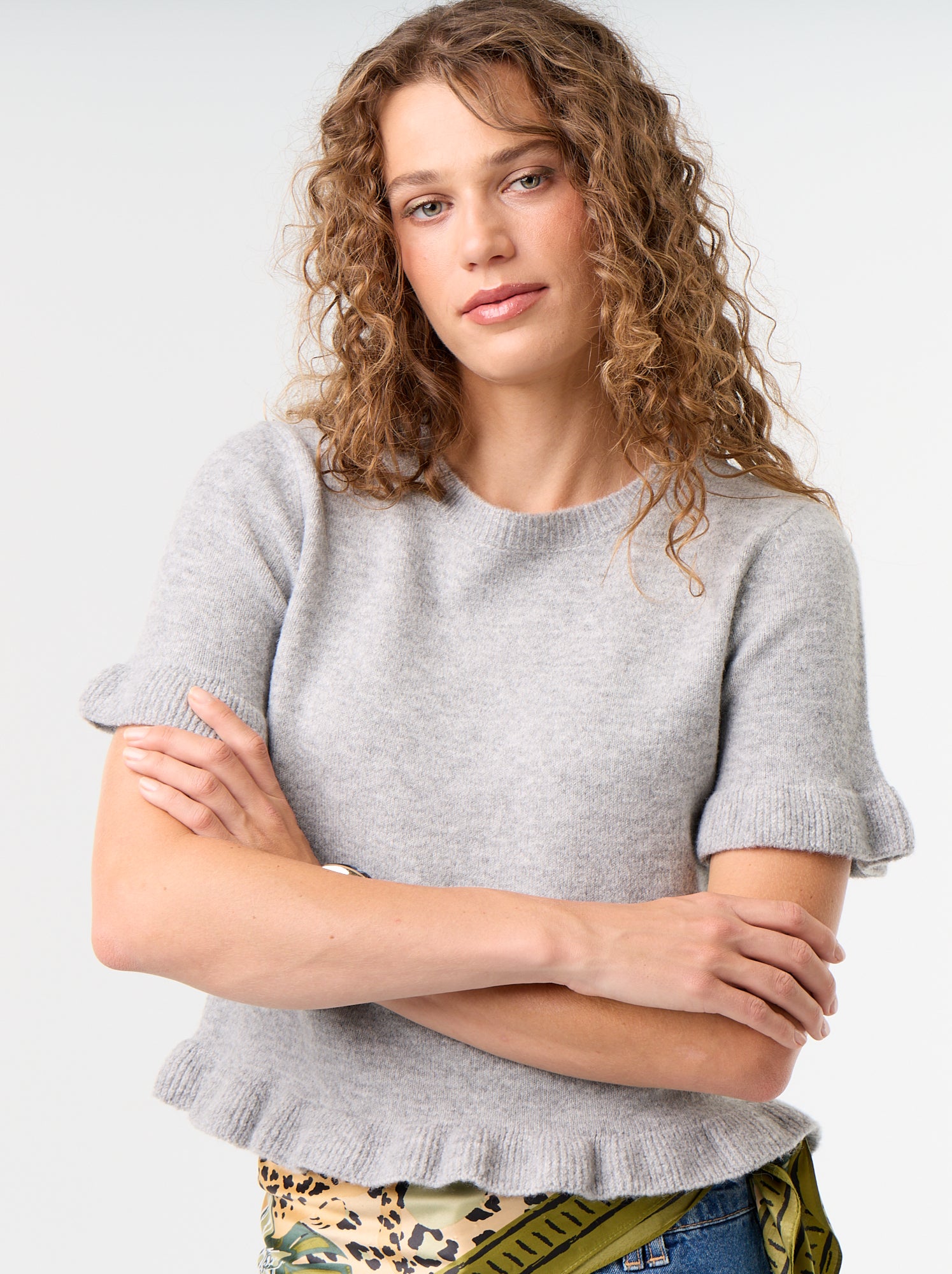 Pull en maille grosse jauge - Gris