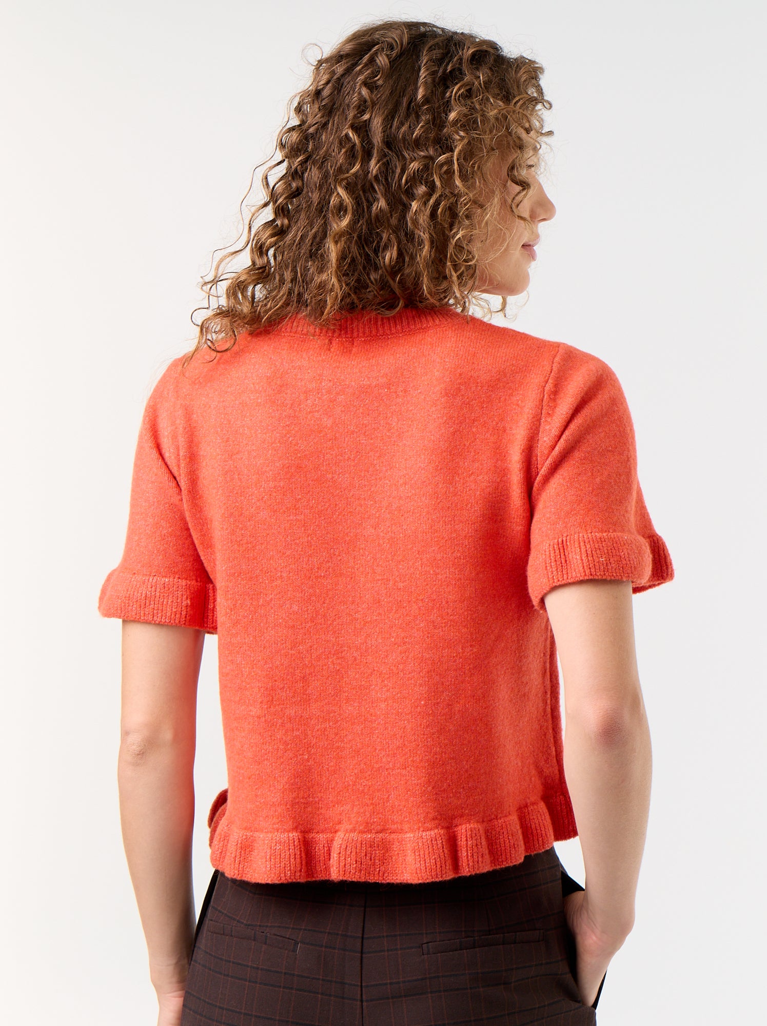 Pull en maille grosse jauge - Rouge