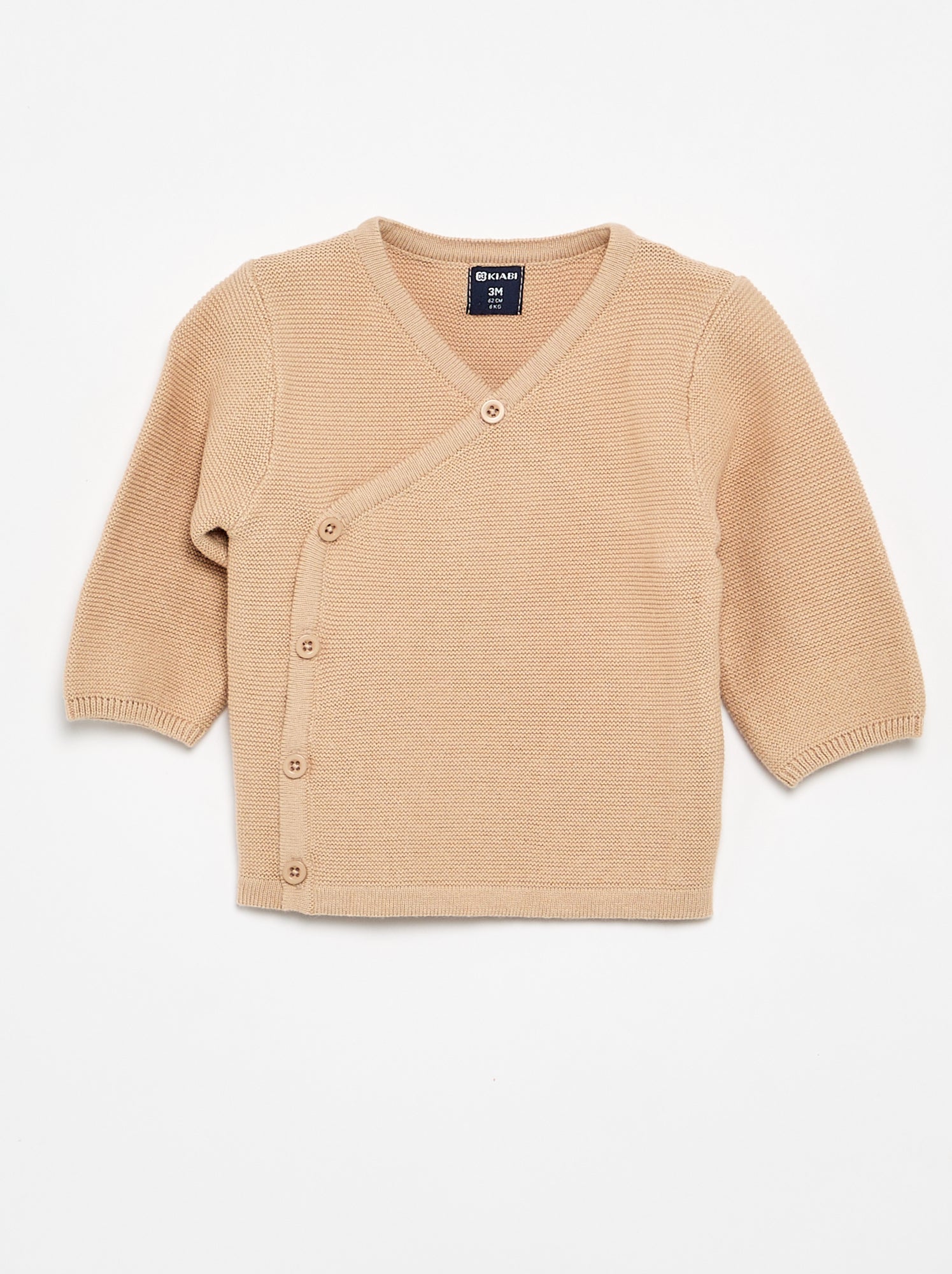 Pull en maille point mousse - Beige