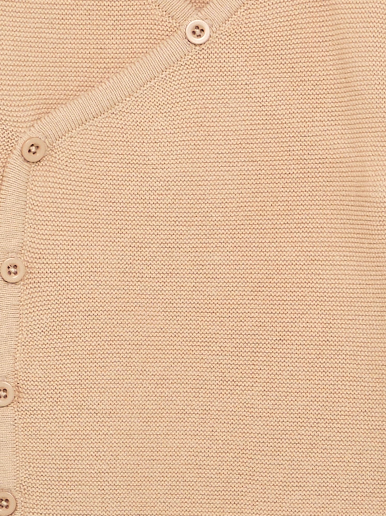 Pull en maille point mousse - Beige