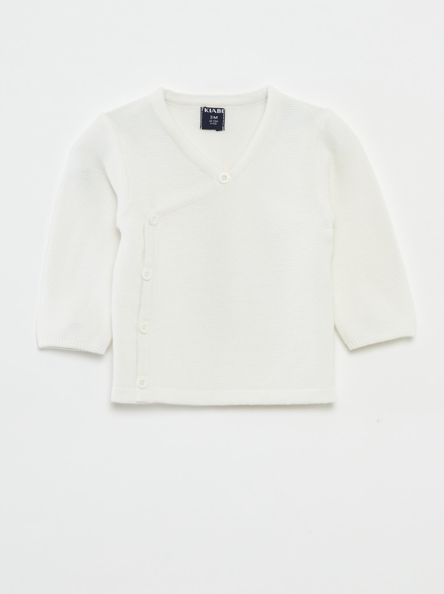 Pull en maille point mousse - Blanc