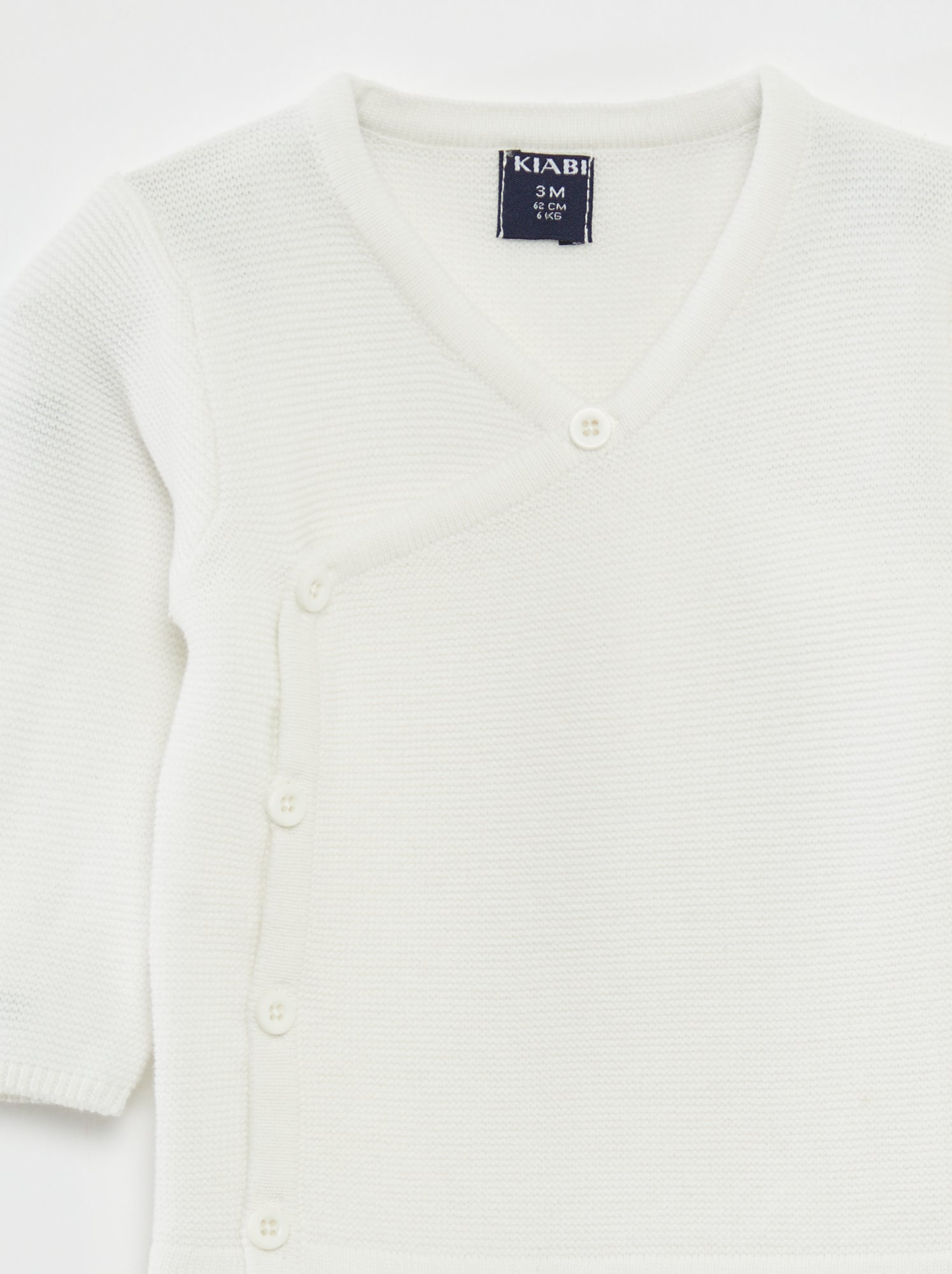 Pull en maille point mousse - Blanc