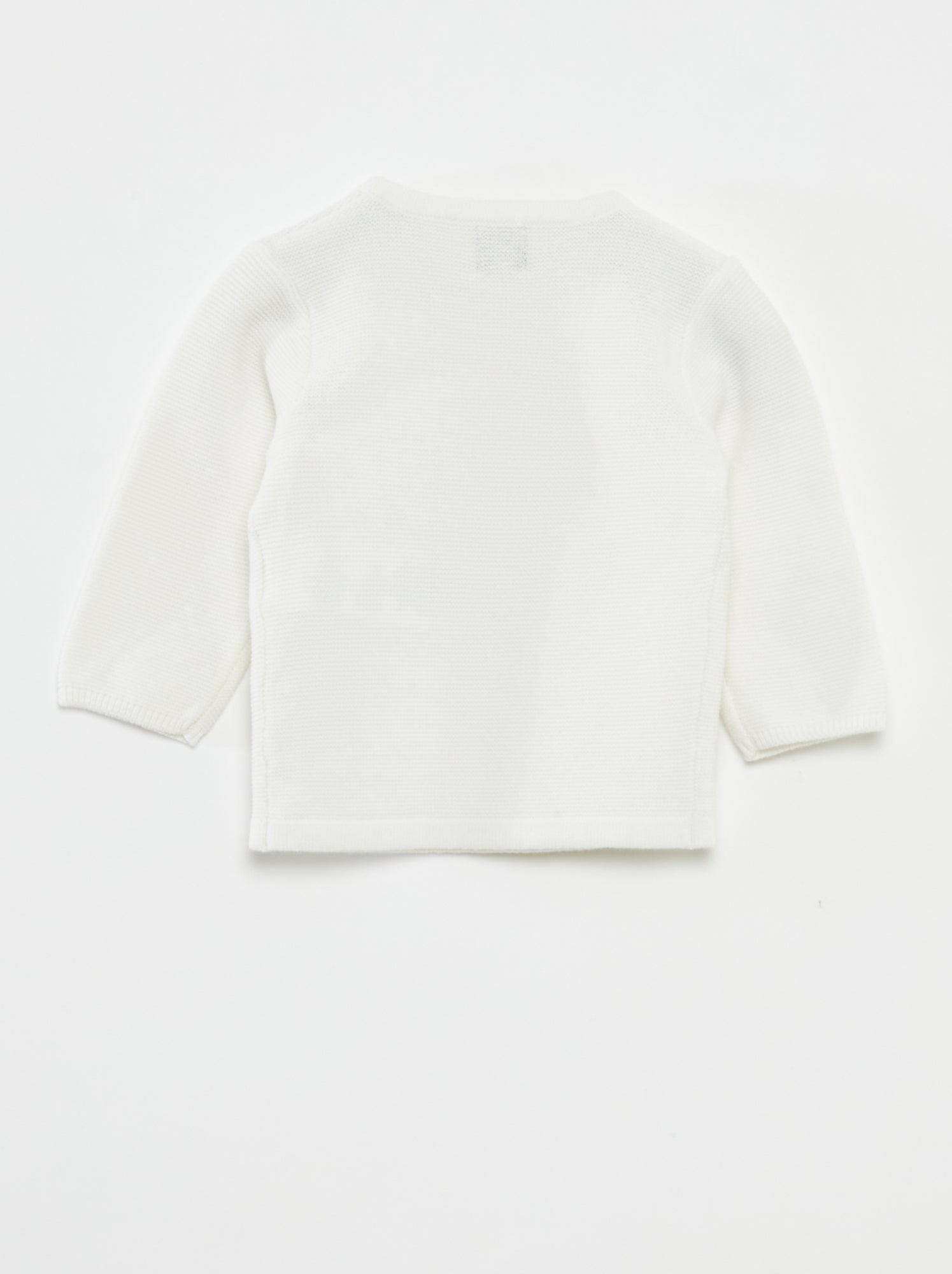 Pull en maille point mousse - Blanc