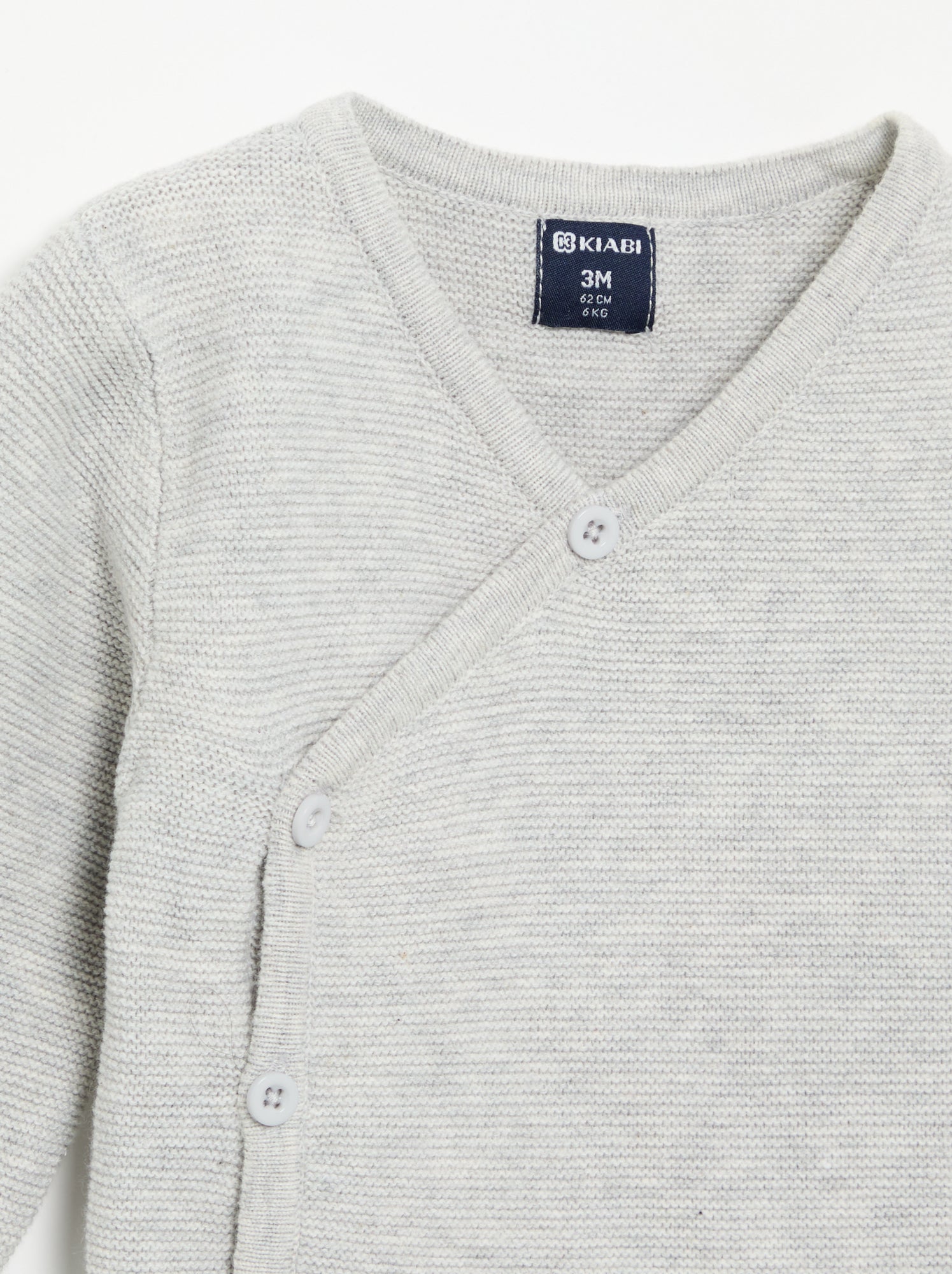 Pull en maille point mousse - Gris