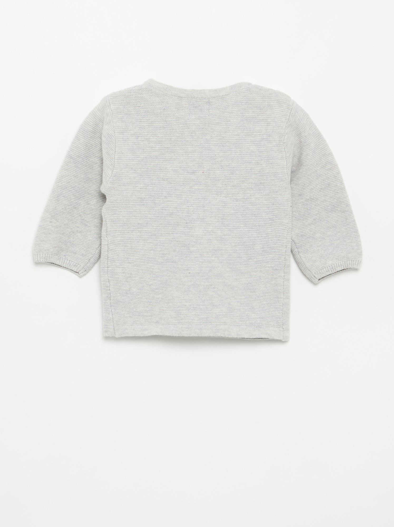 Pull en maille point mousse - Gris