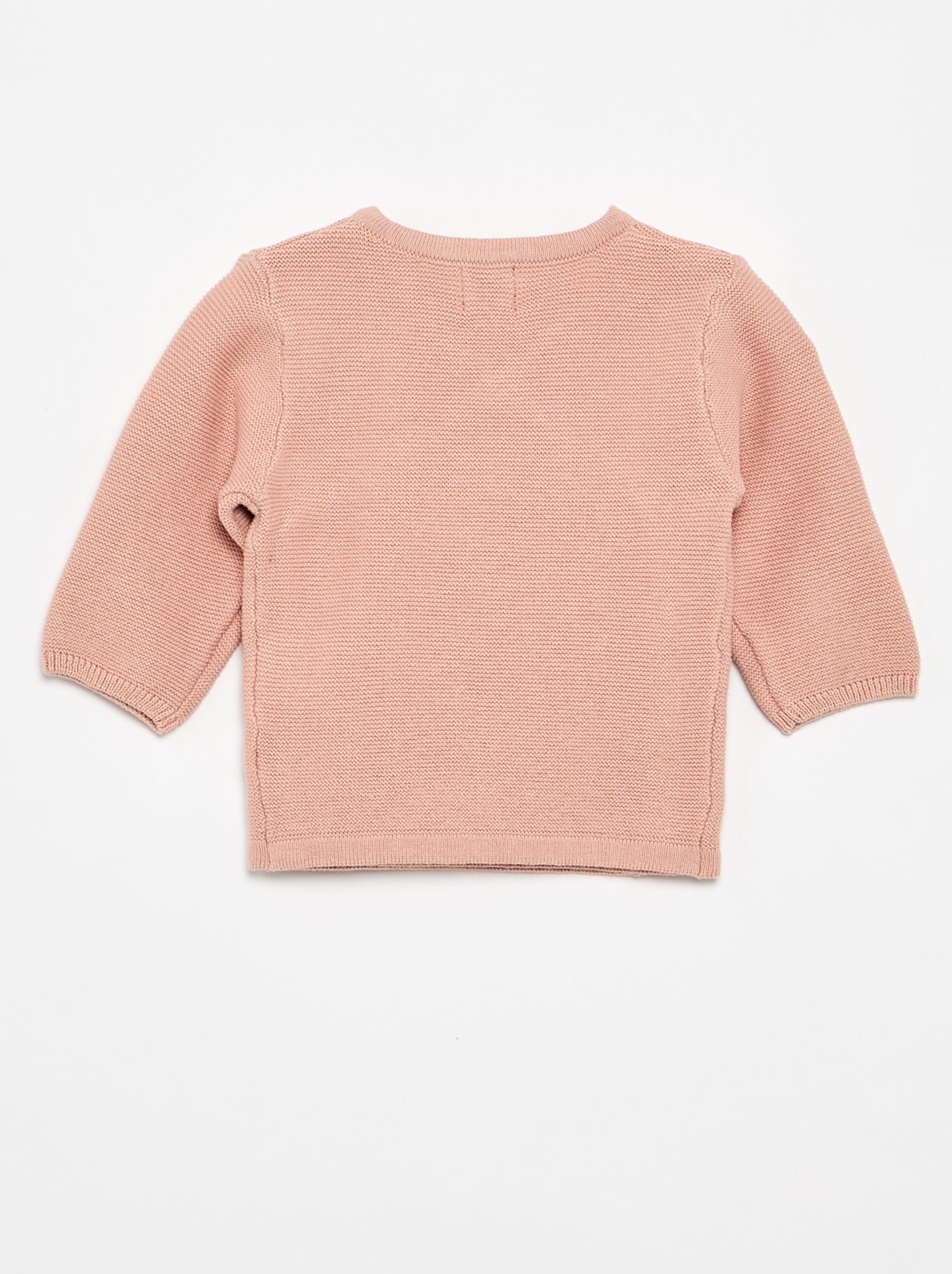 Pull en maille point mousse - Rose