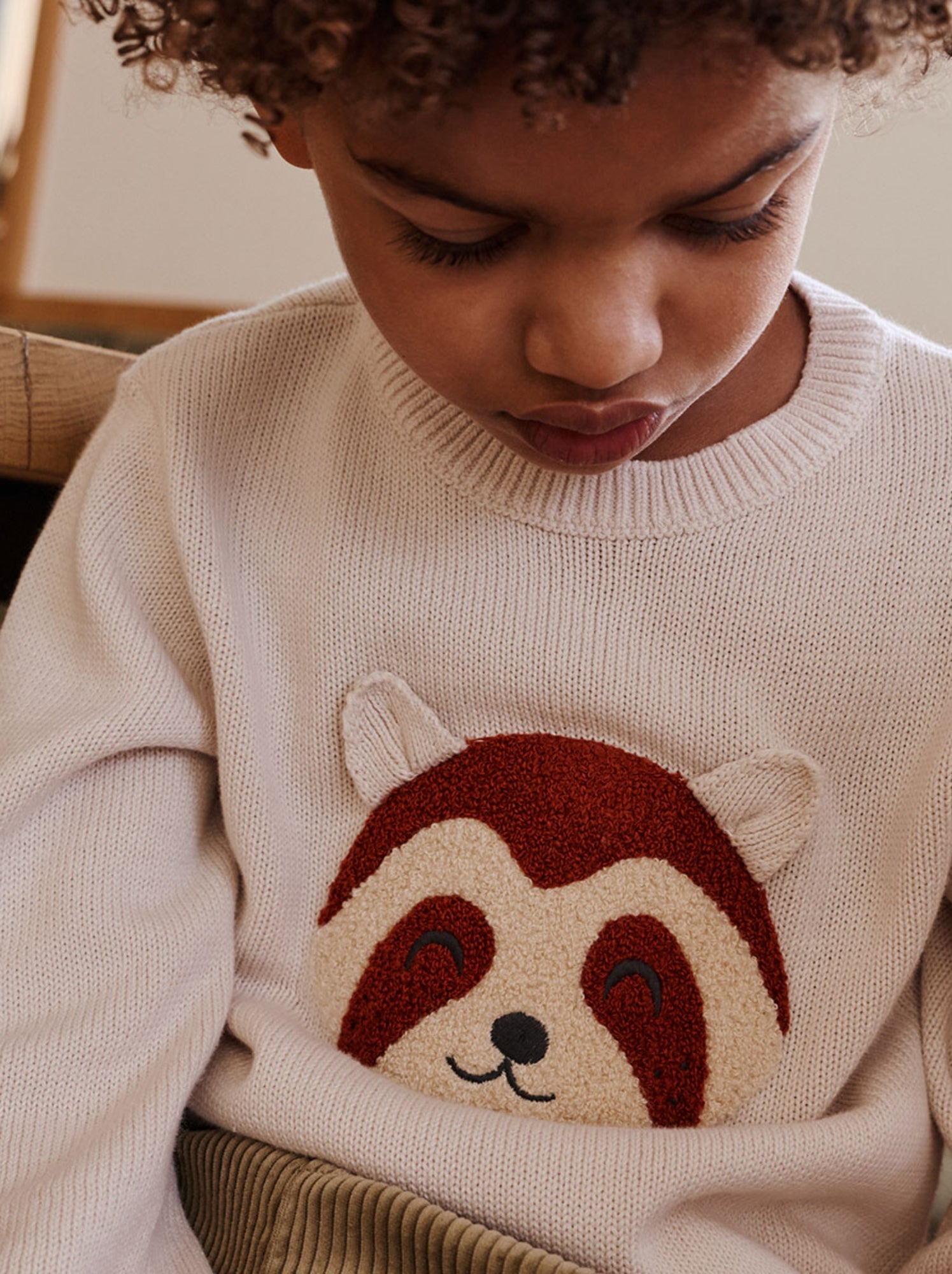 Pull enfant en tricot gustin - Ecru