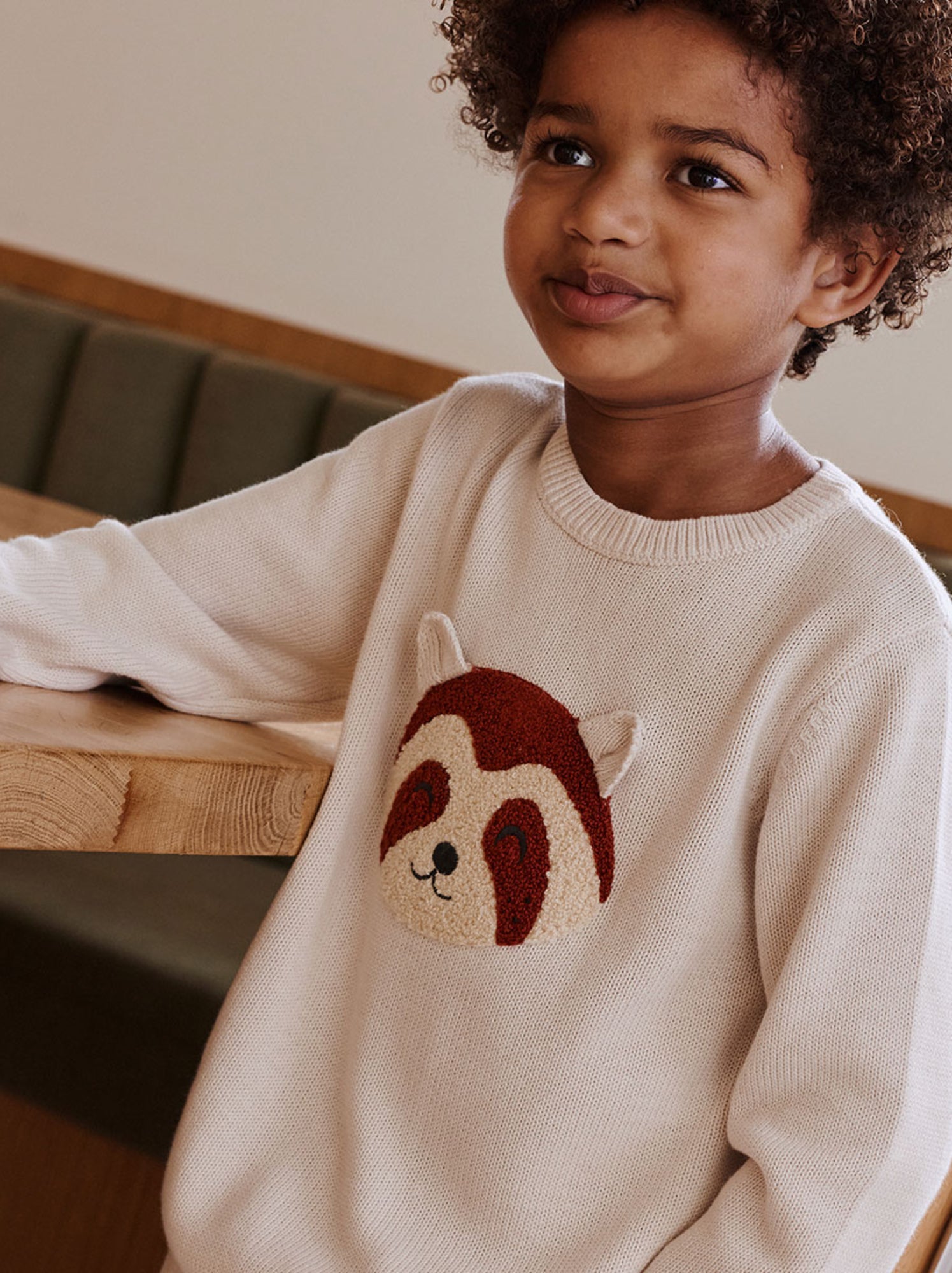 Pull enfant en tricot gustin - Ecru