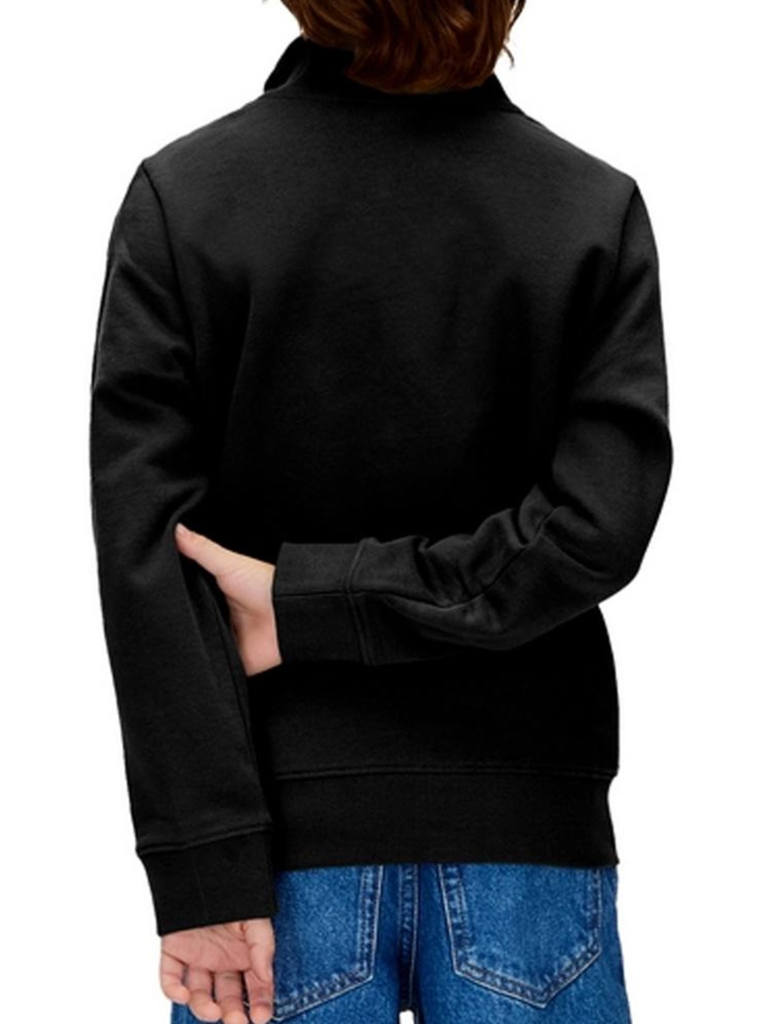 Pull 1/4 de zip garçon calvin klein jeans - Noir
