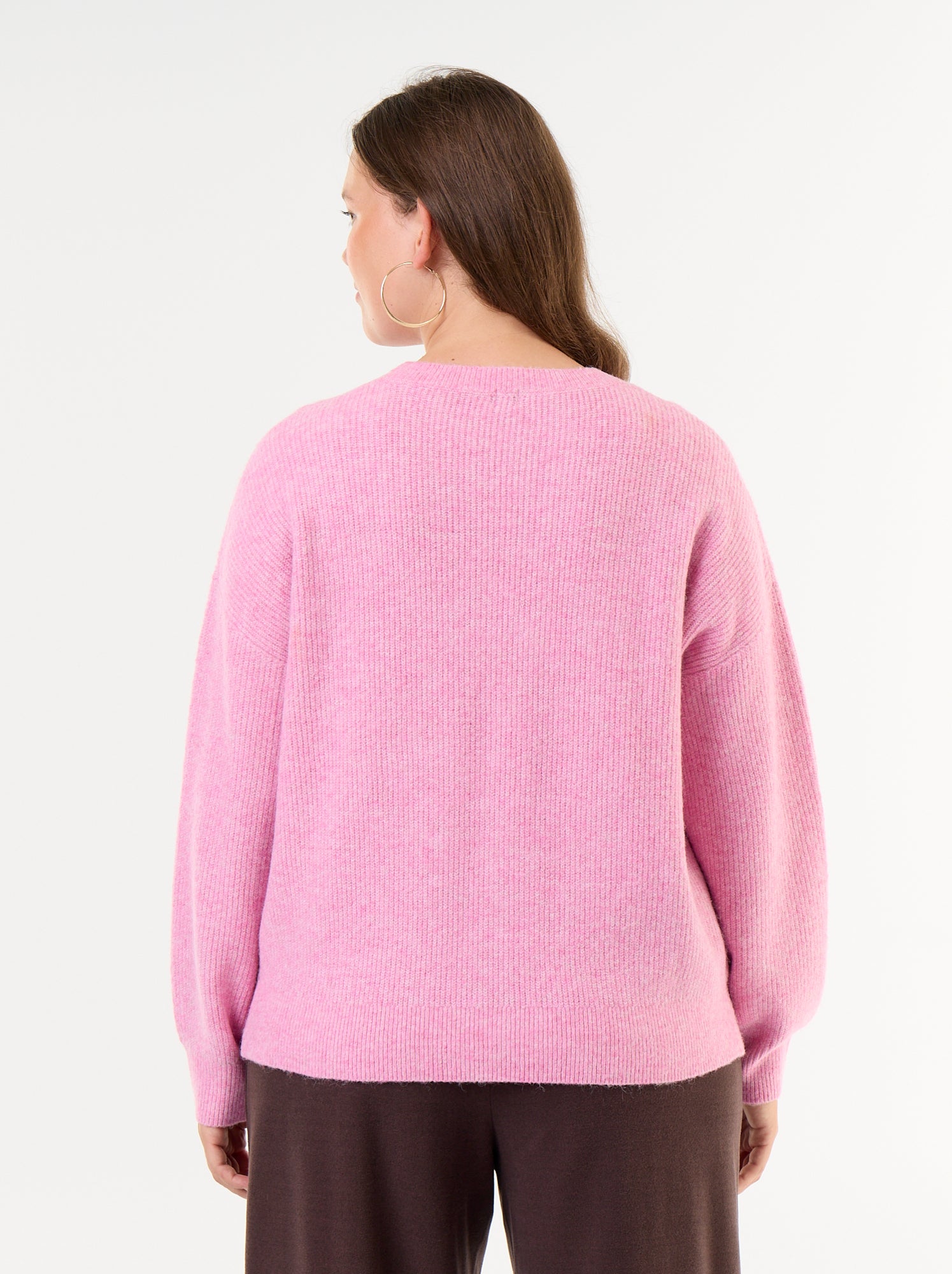 Pull maille torsadée - Rose