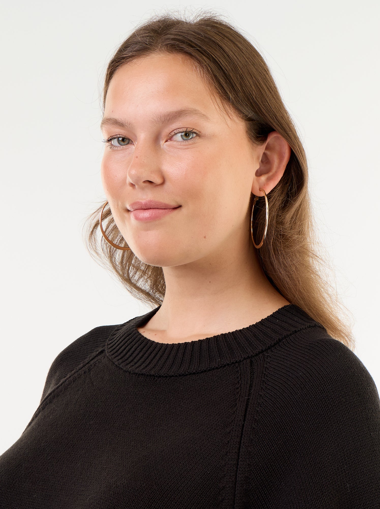 Pull oversize en maille manches courtes - Noir