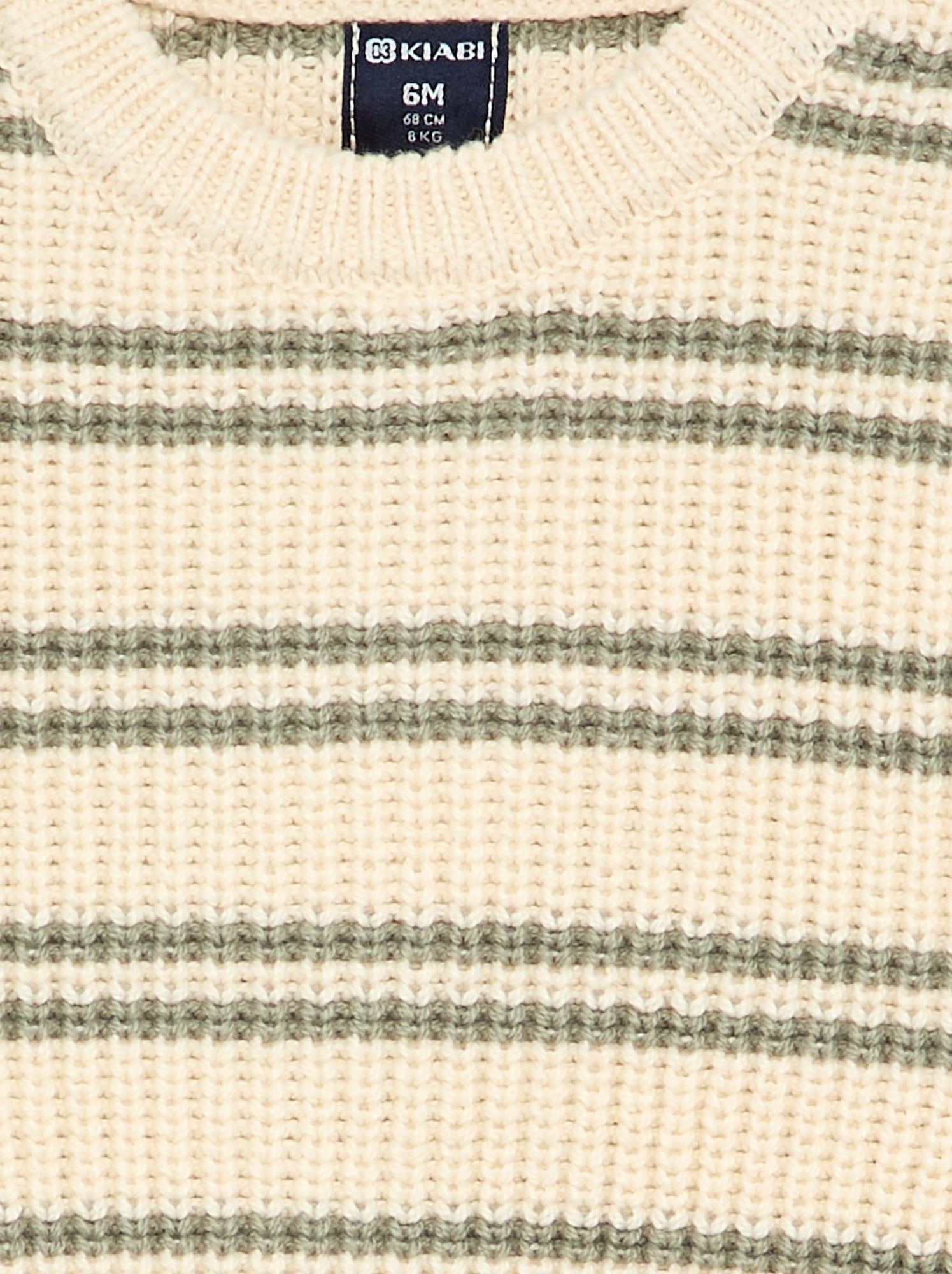 Pull rayé avec boutonnage épaule - Blanc
