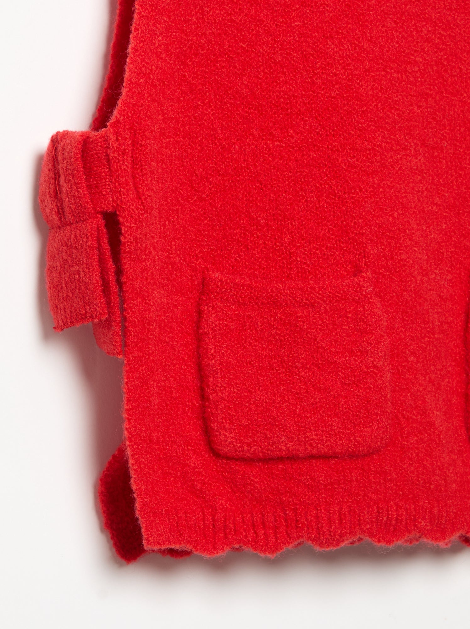 Pull sans manches avec écharpe amovible - Rouge