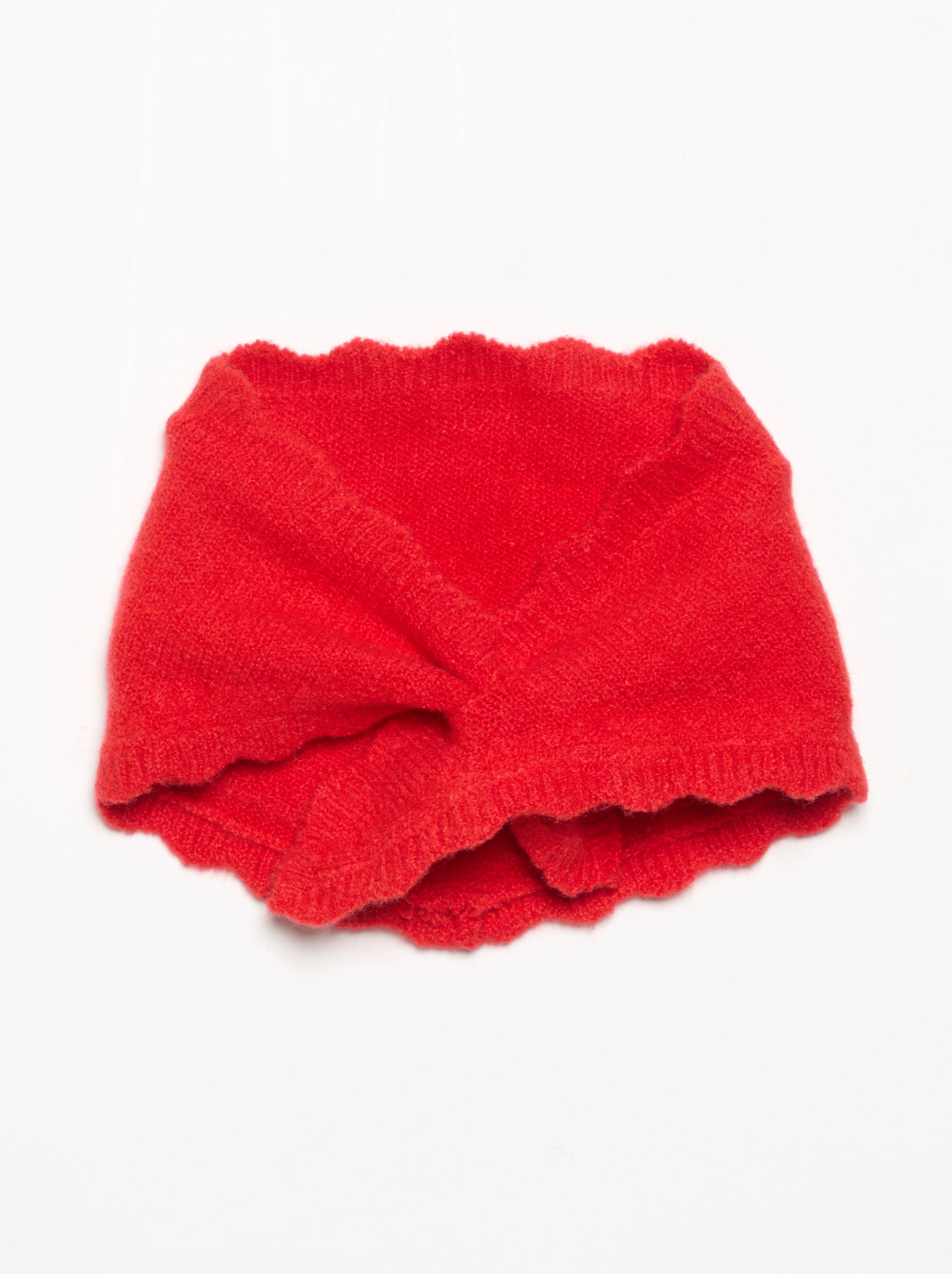 Pull sans manches avec écharpe amovible - Rouge