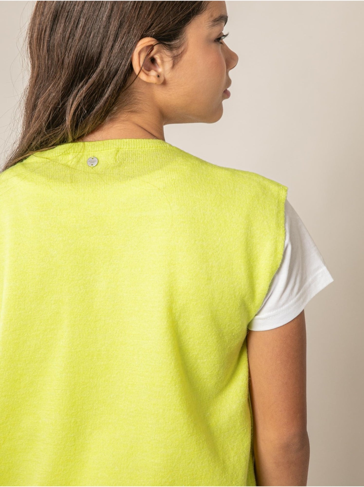Pull sans manches fille 'deeluxe' - Jaune citron