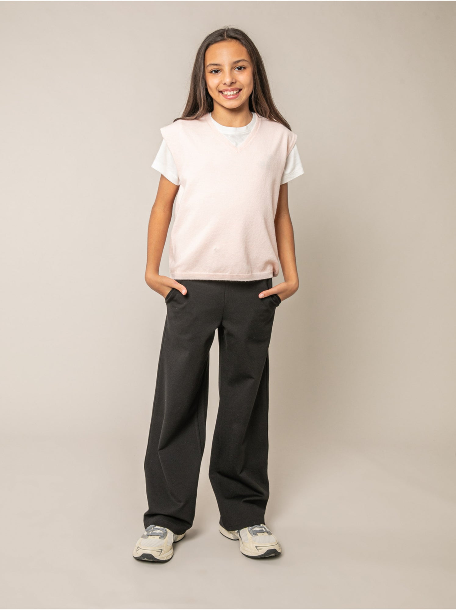 Pull sans manches fille 'deeluxe' - Rose clair