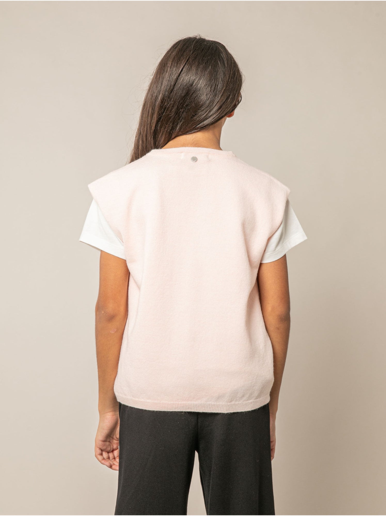 Pull sans manches fille 'deeluxe' - Rose clair