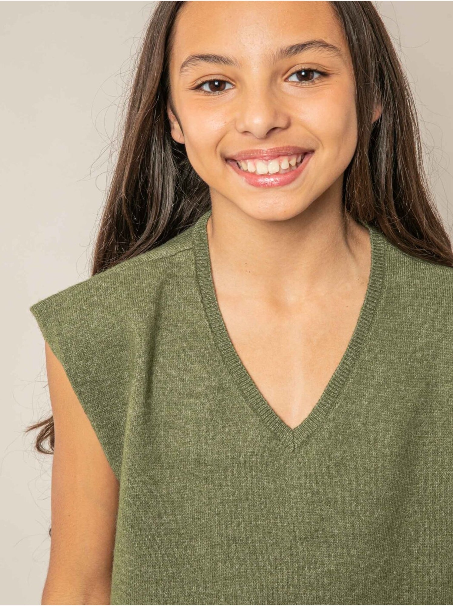 Pull sans manches fille 'deeluxe' - Vert tilleul