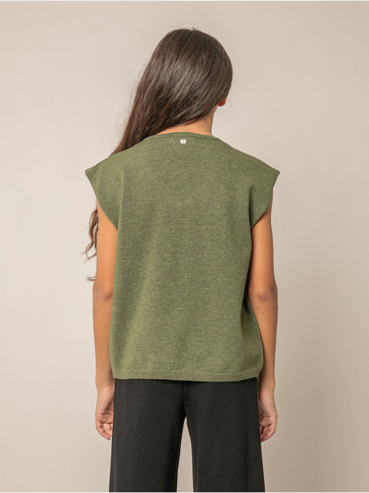 Pull sans manches fille 'deeluxe' - Vert tilleul