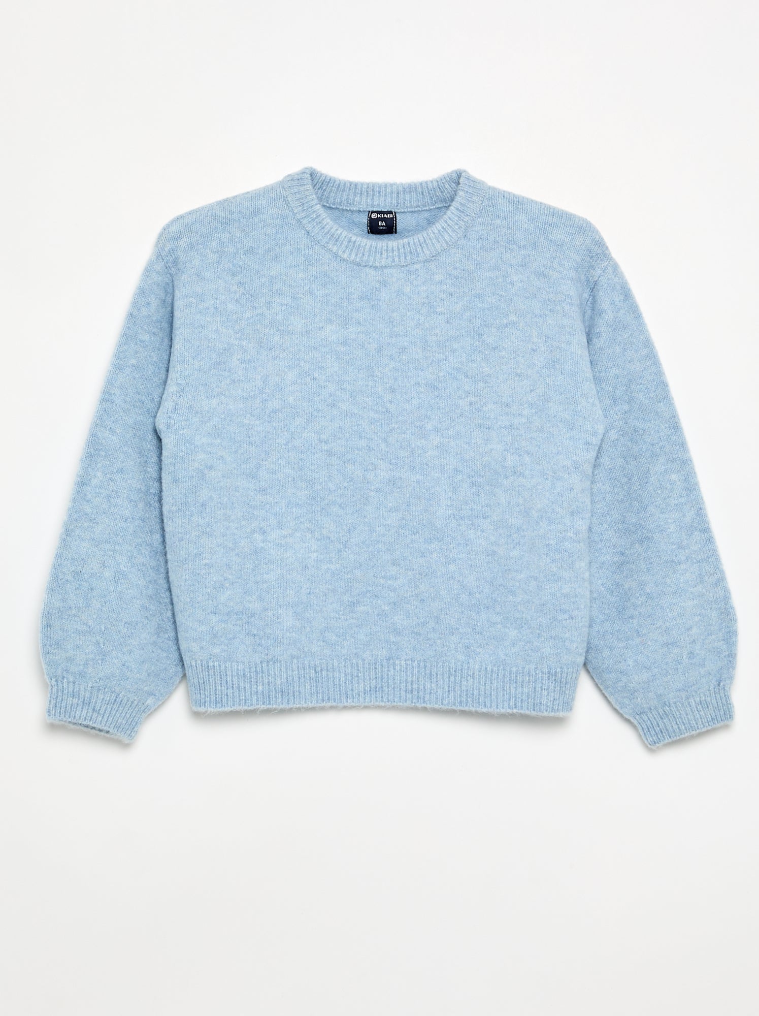 Pull uni à manches longues - Bleu