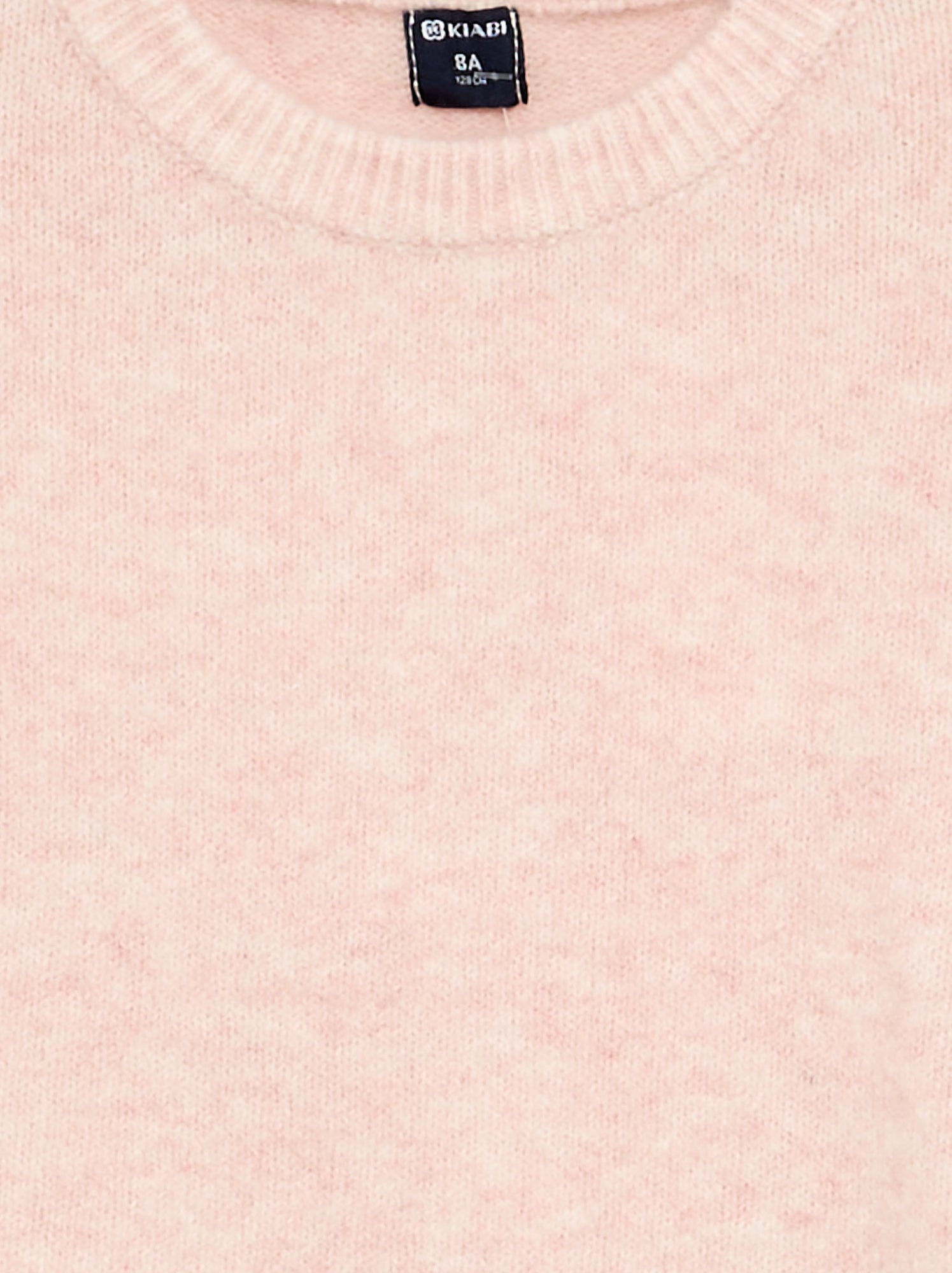 Pull uni à manches longues - Rose