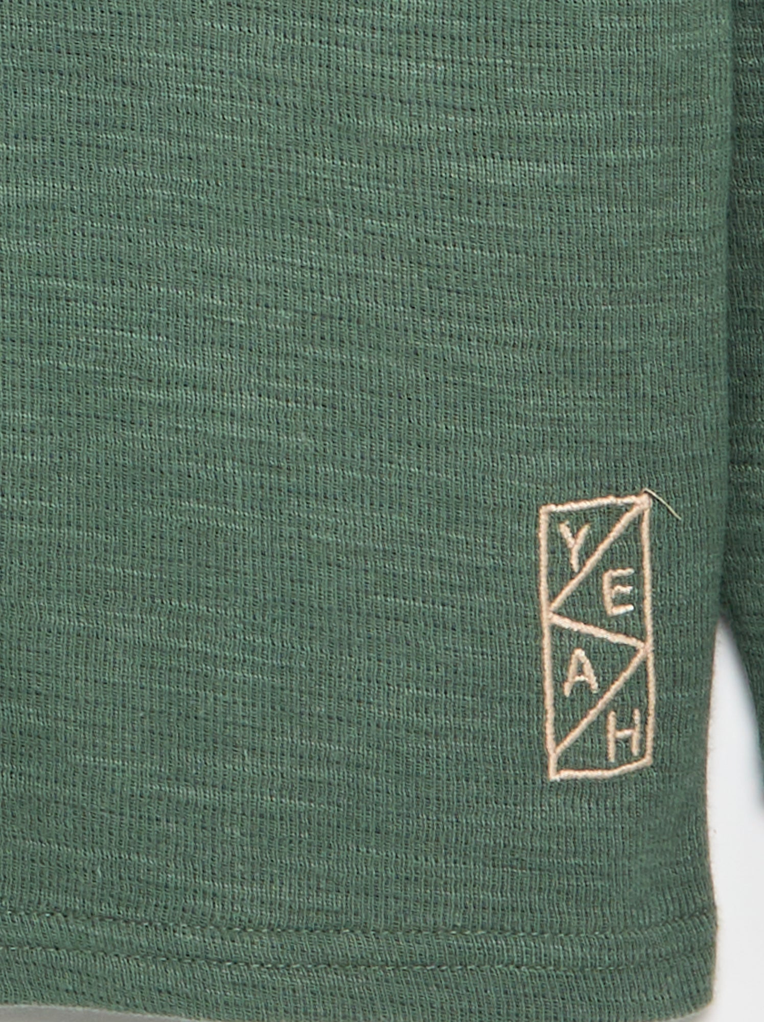 Pull uni à manches longues - Vert