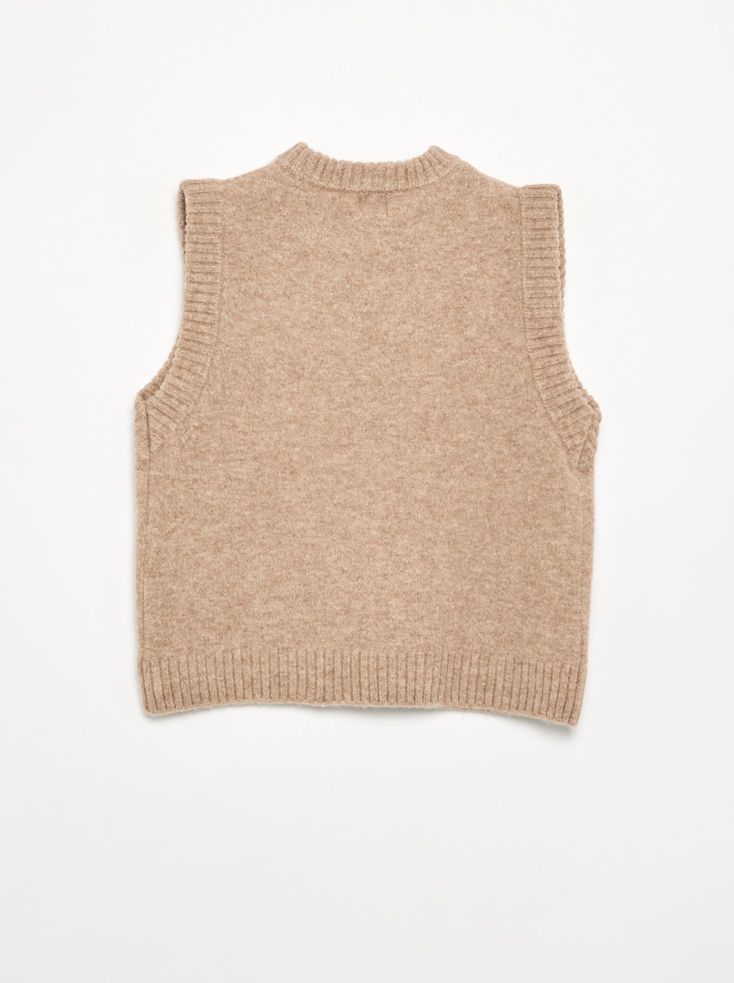 Pull uni sans manches - Beige