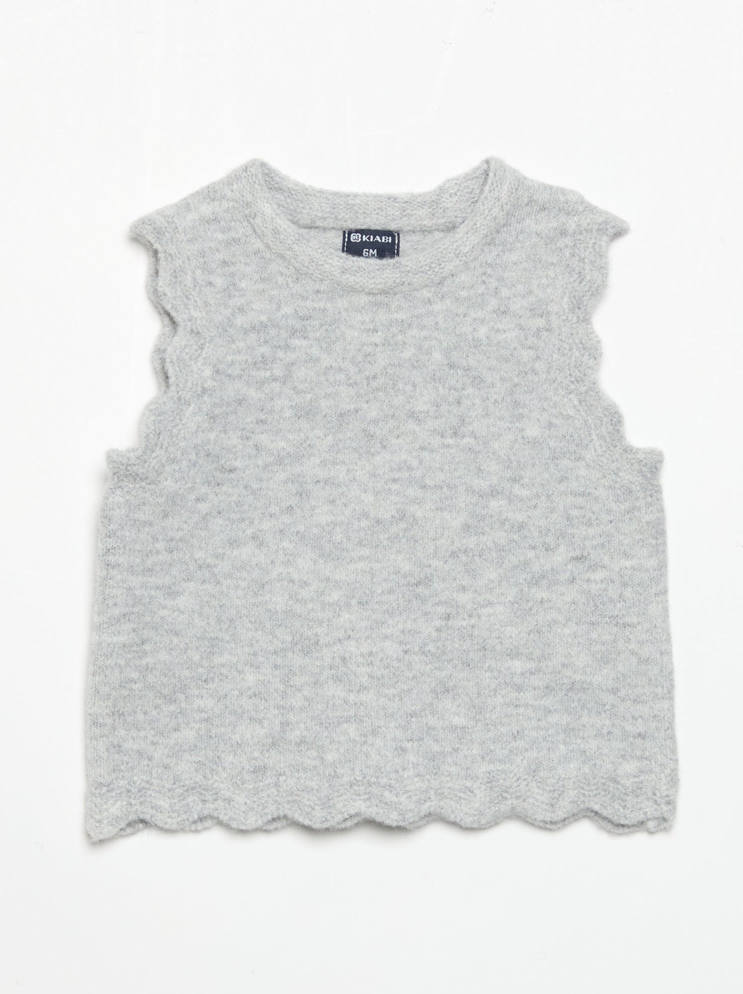 Pull uni sans manches - Gris