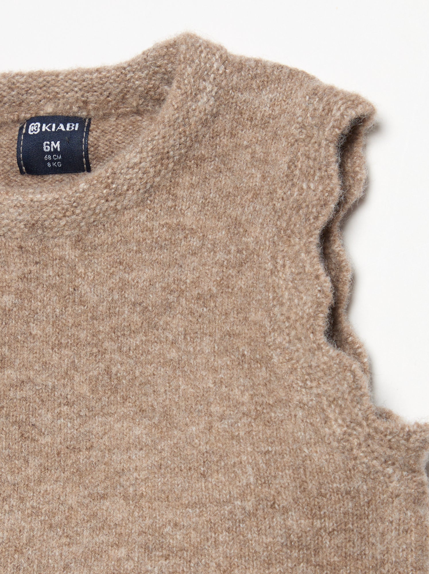 Pull uni sans manches - Marron