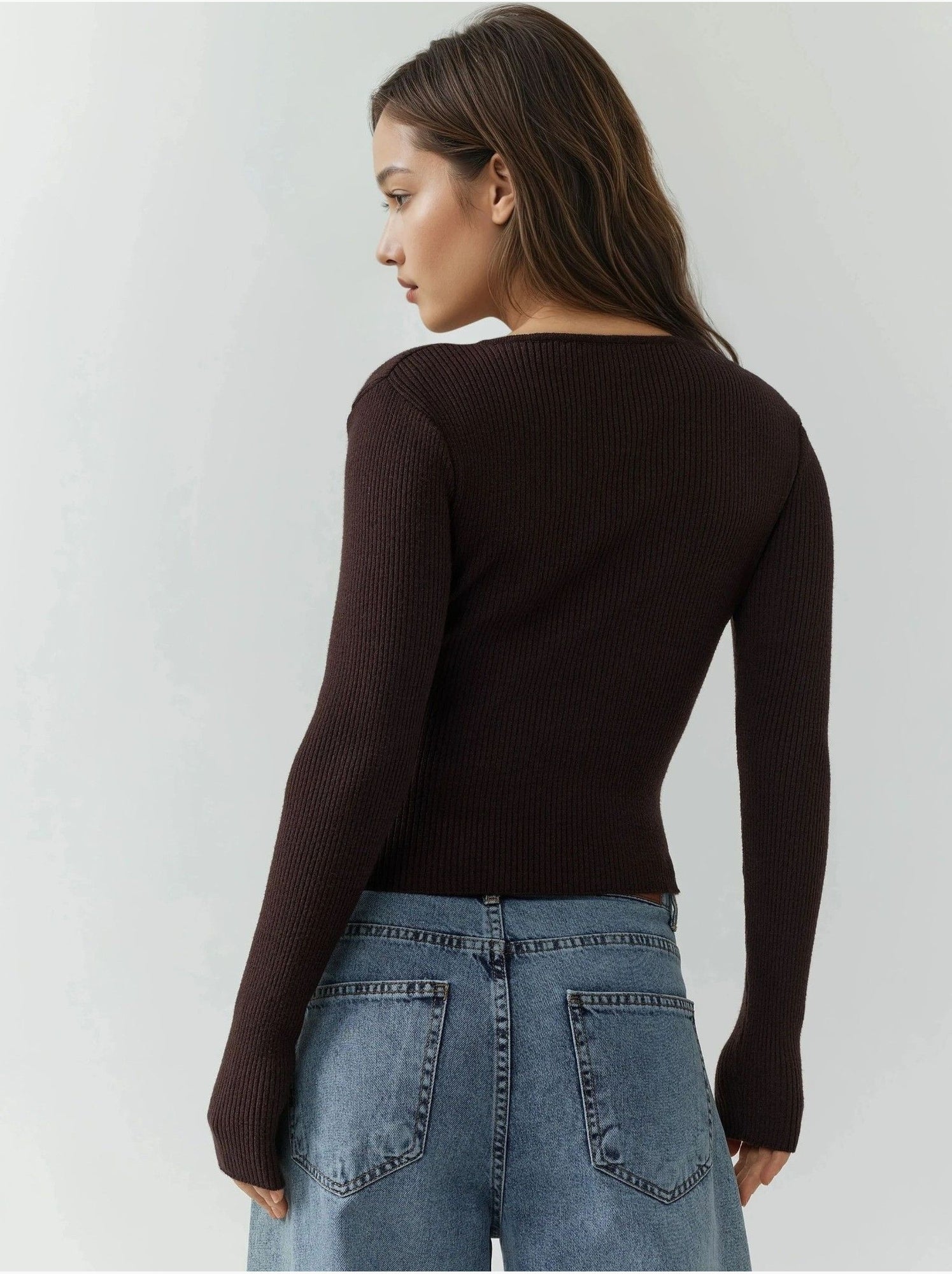 Pull zippé sabrina - Marron