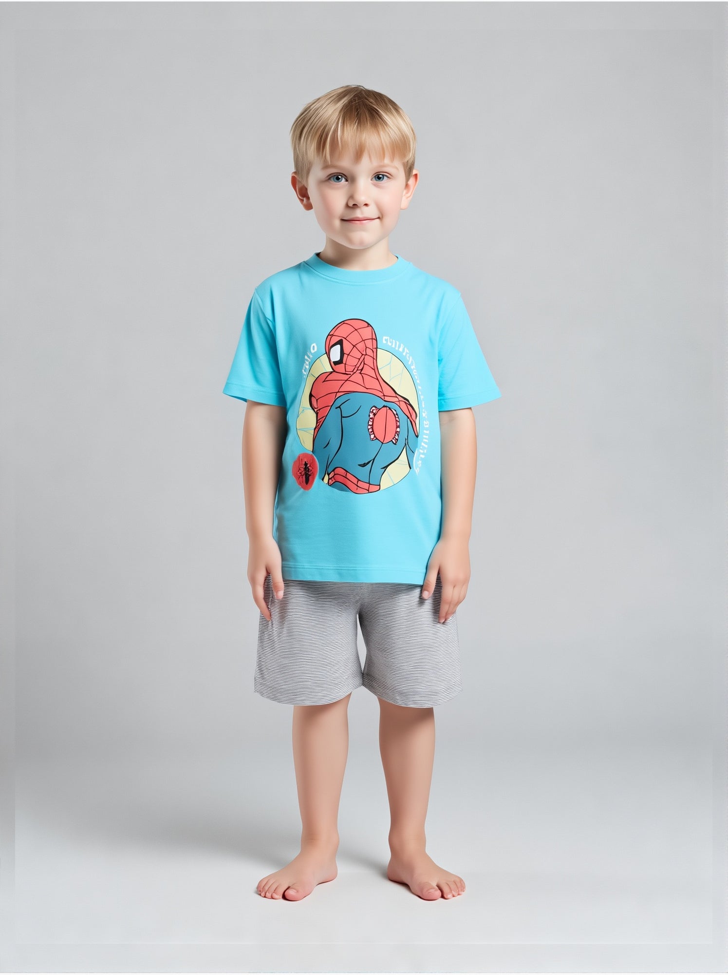 Pyjacourt spider-man  | licence officielle - Bleu turquoise