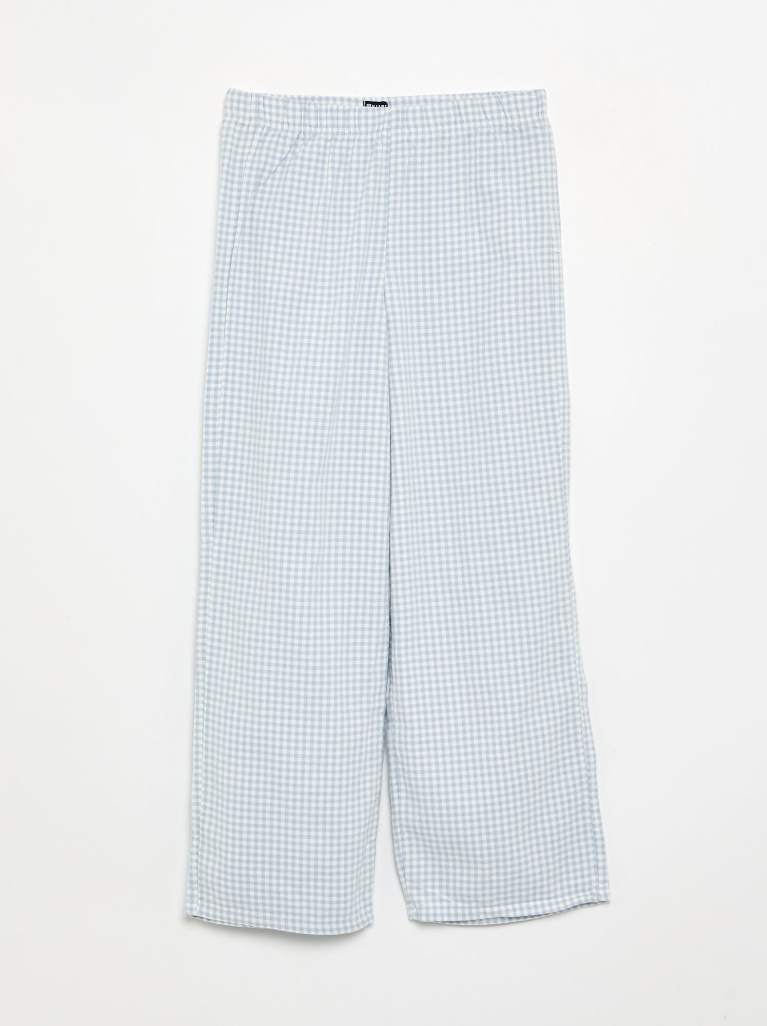 Pyjama 2 pièces à carreaux - Bleu