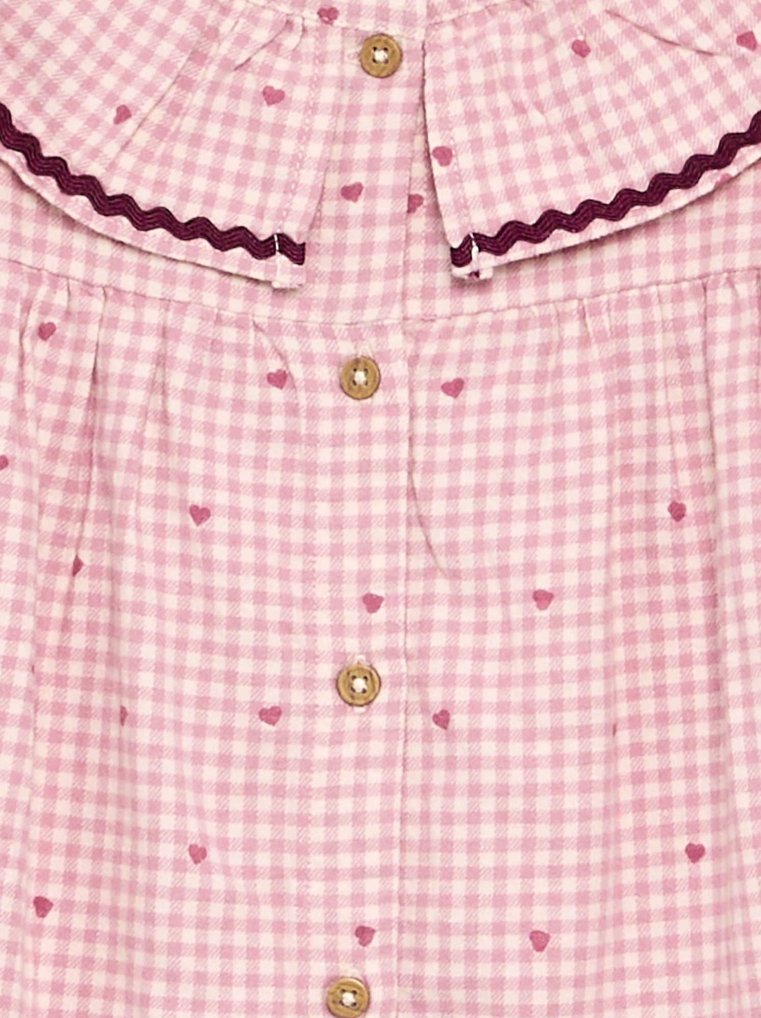 Pyjama 2 pièces à carreaux - Rose