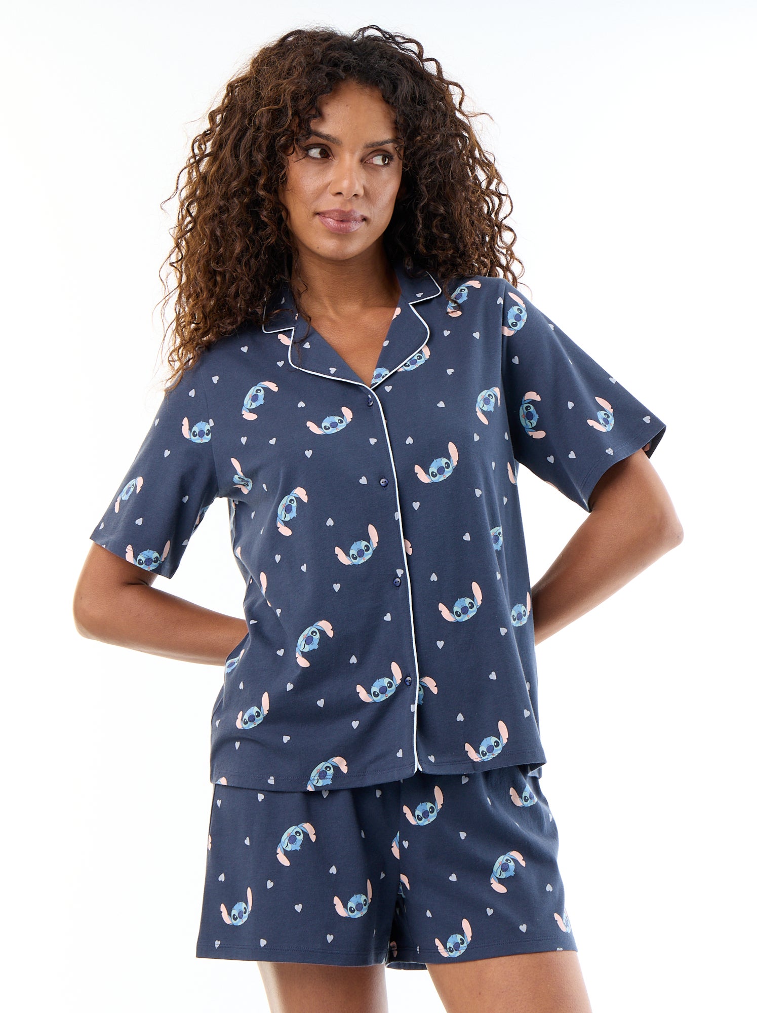 Pyjama 2 pièces 'Disney' en coton imprimé - Bleu