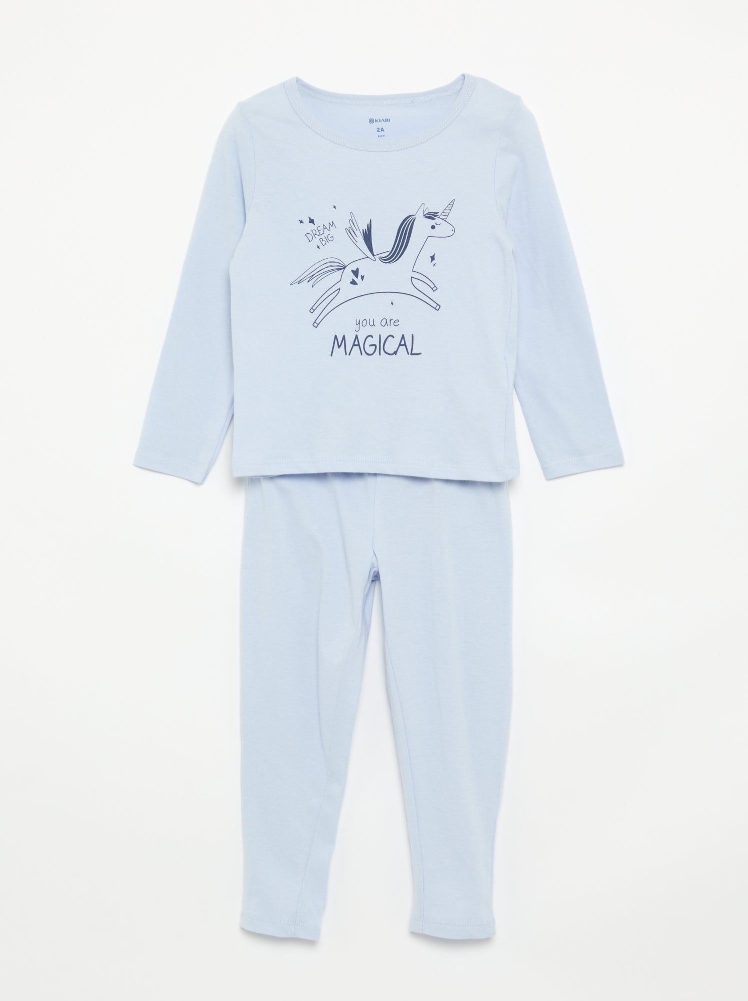 Pyjama 2 pièces en jersey - Bleu (FZU04_6)