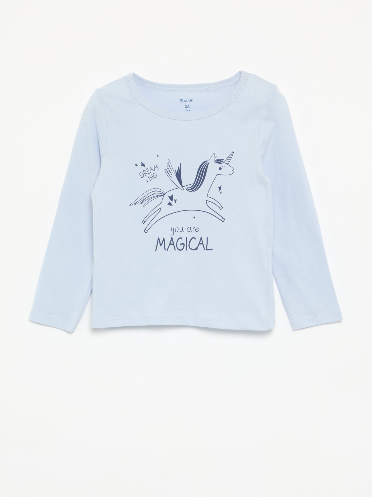 Pyjama 2 pièces en jersey - Bleu (FZU04_6)
