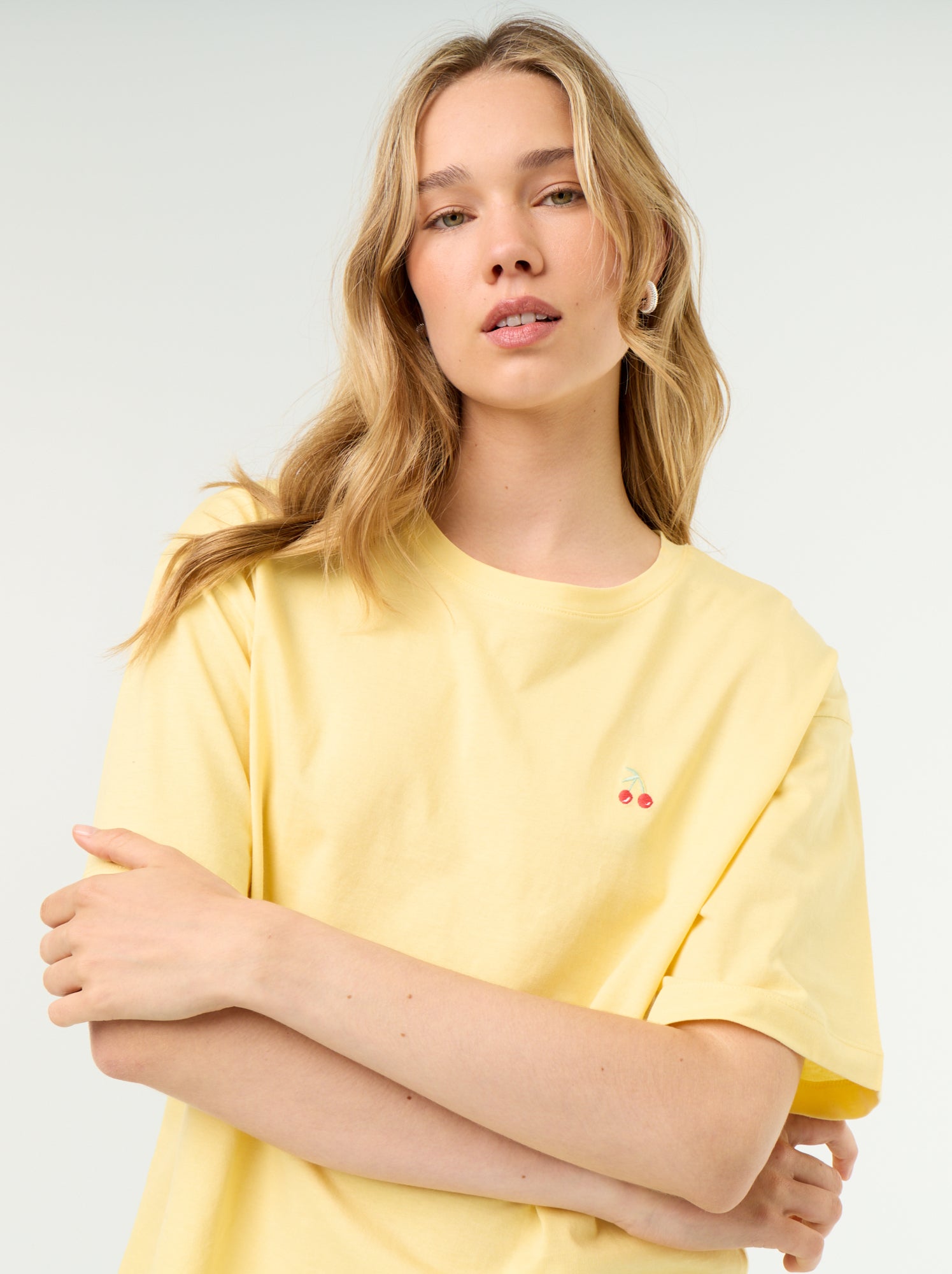 Pyjama 2 pièces en jersey de coton - T-shirt + short - Jaune