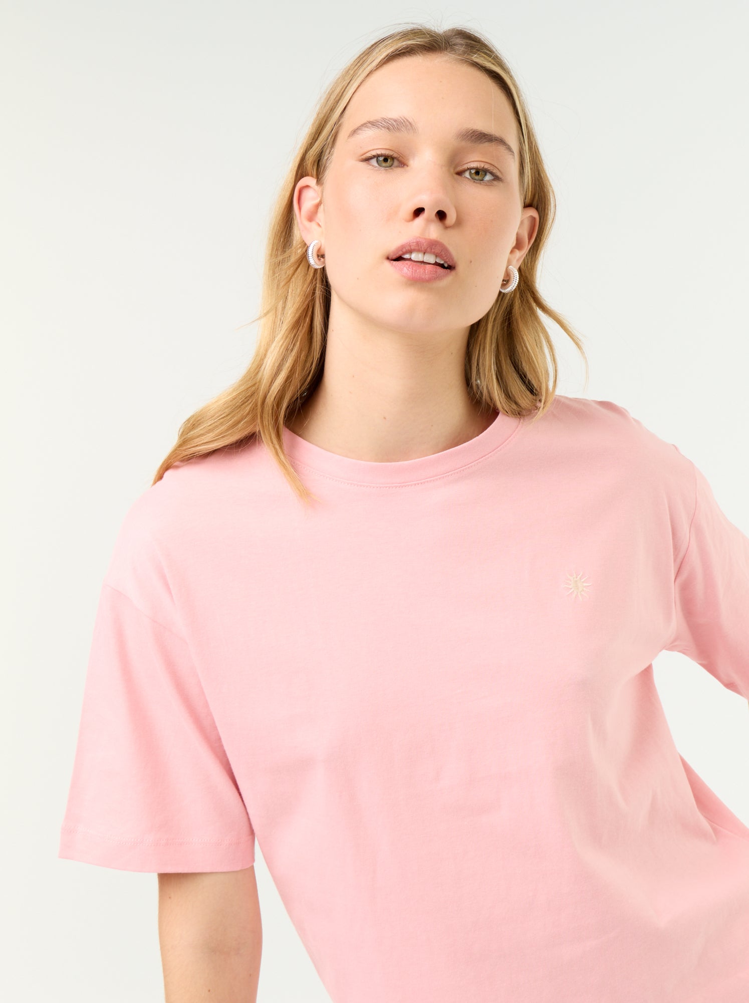 Pyjama 2 pièces en jersey de coton - T-shirt + short - Rose