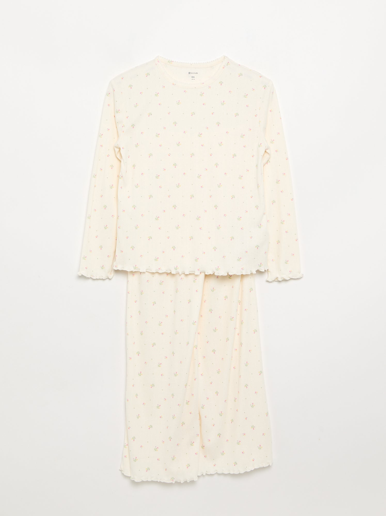 Pyjama 2 pièces en maille pointelle - Beige