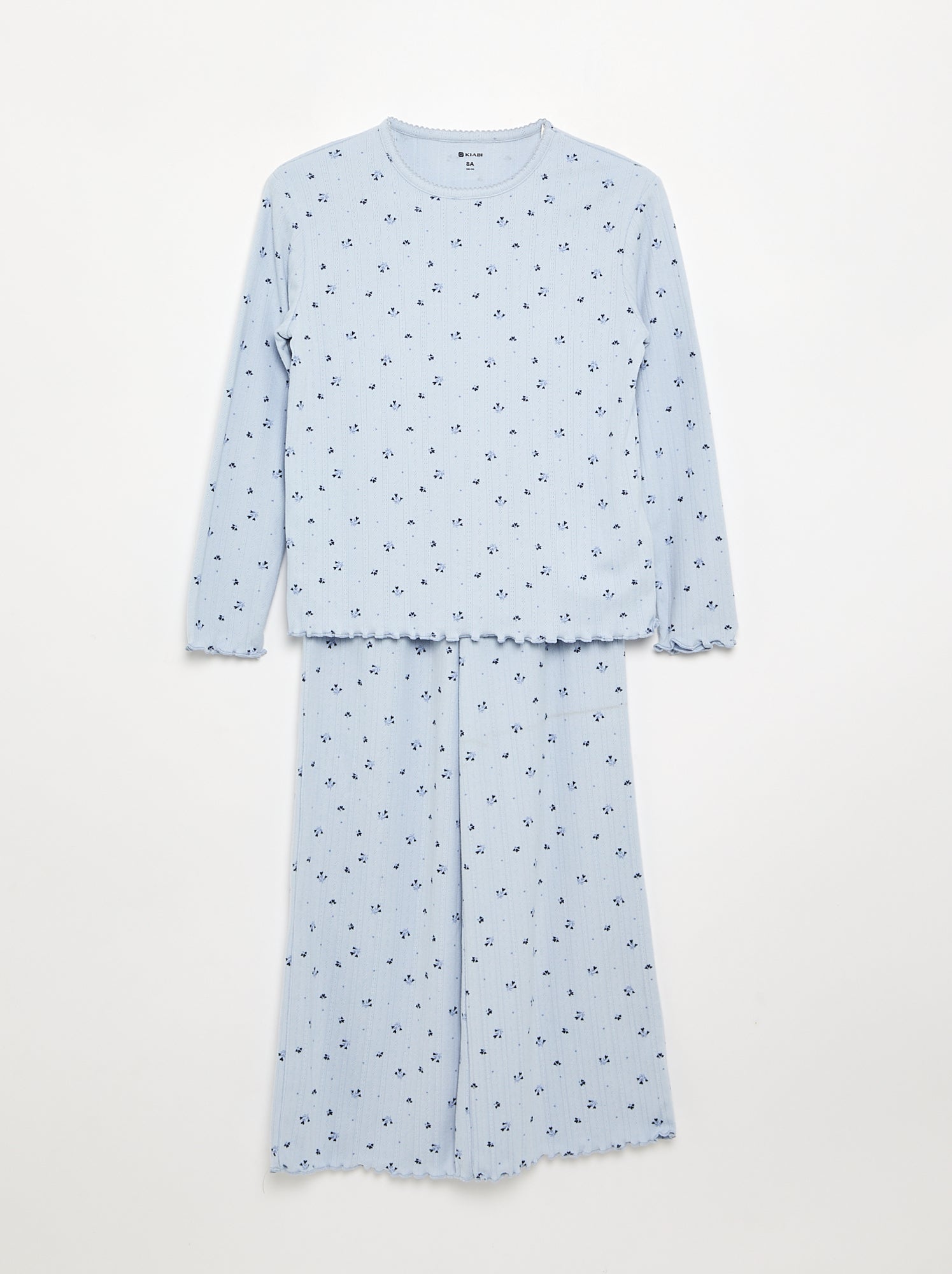 Pyjama 2 pièces en maille pointelle - Bleu