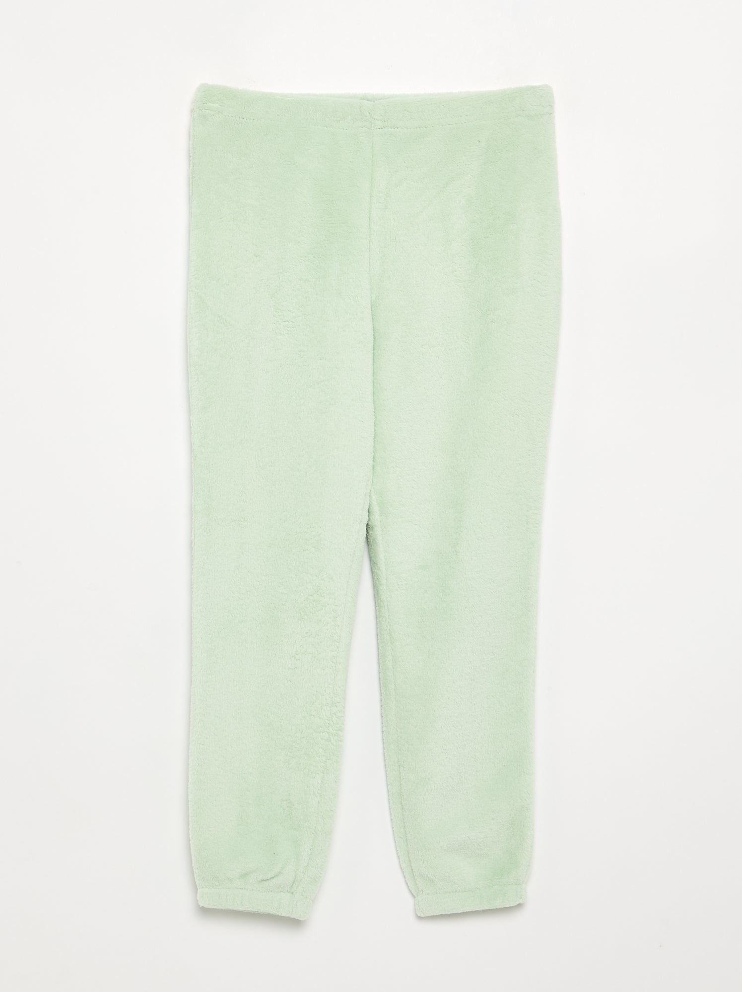 Pyjama 2 pièces en polaire corail - Sweat + pantalon - Vert