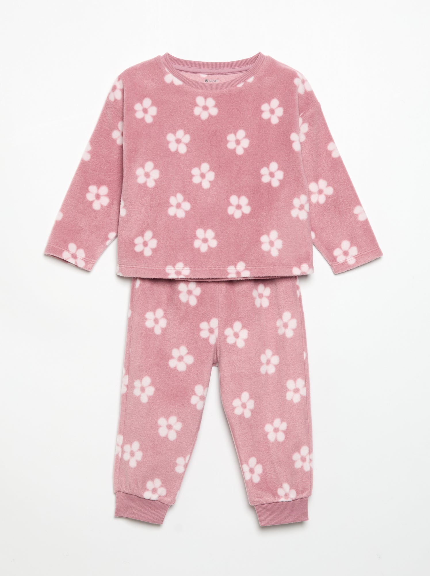 Pyjama 2 pièces en polaire - Rose