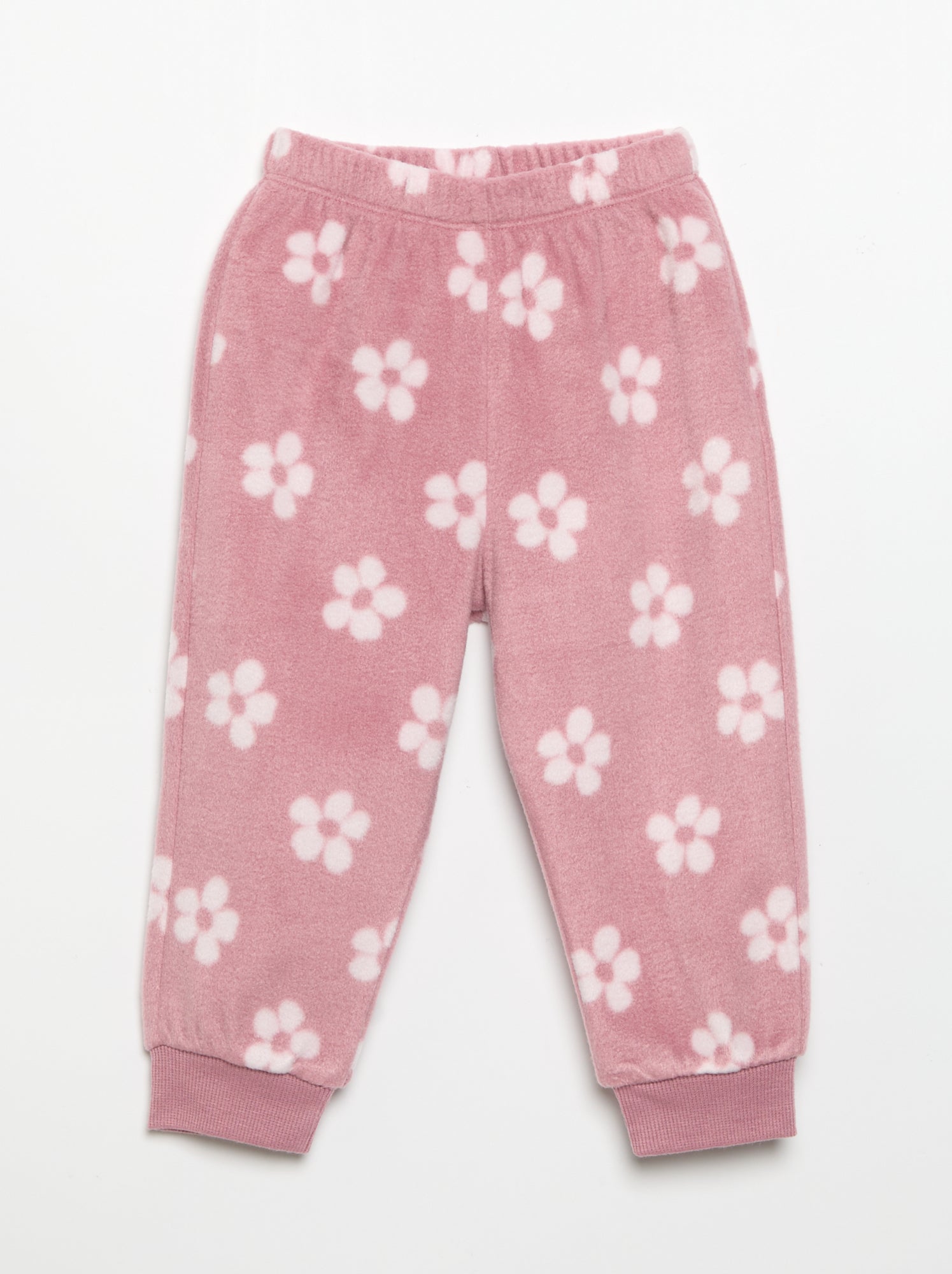Pyjama 2 pièces en polaire - Rose