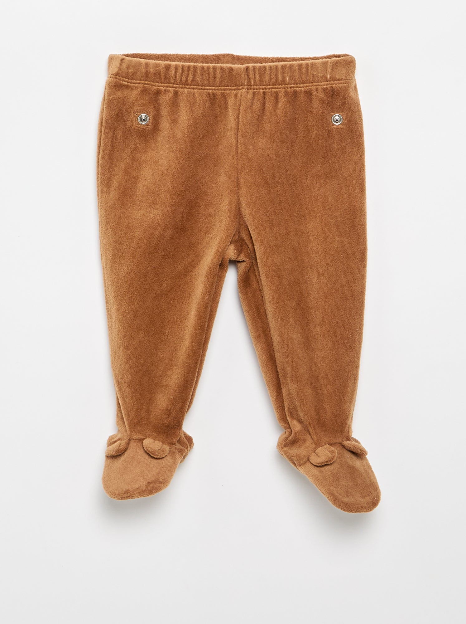 Pyjama 2 pièces en velours - Marron