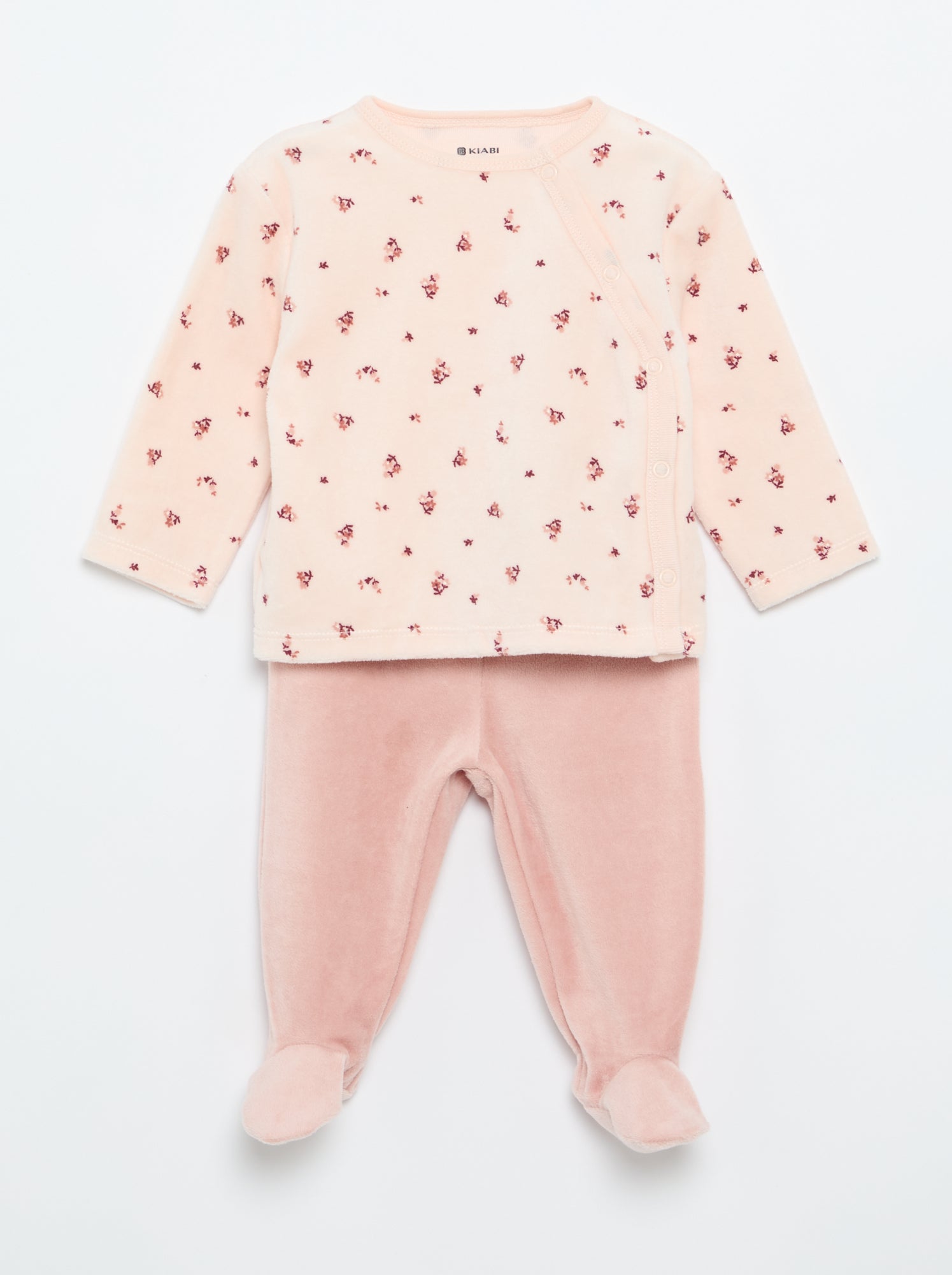 Pyjama 2 pièces en velours - Rose