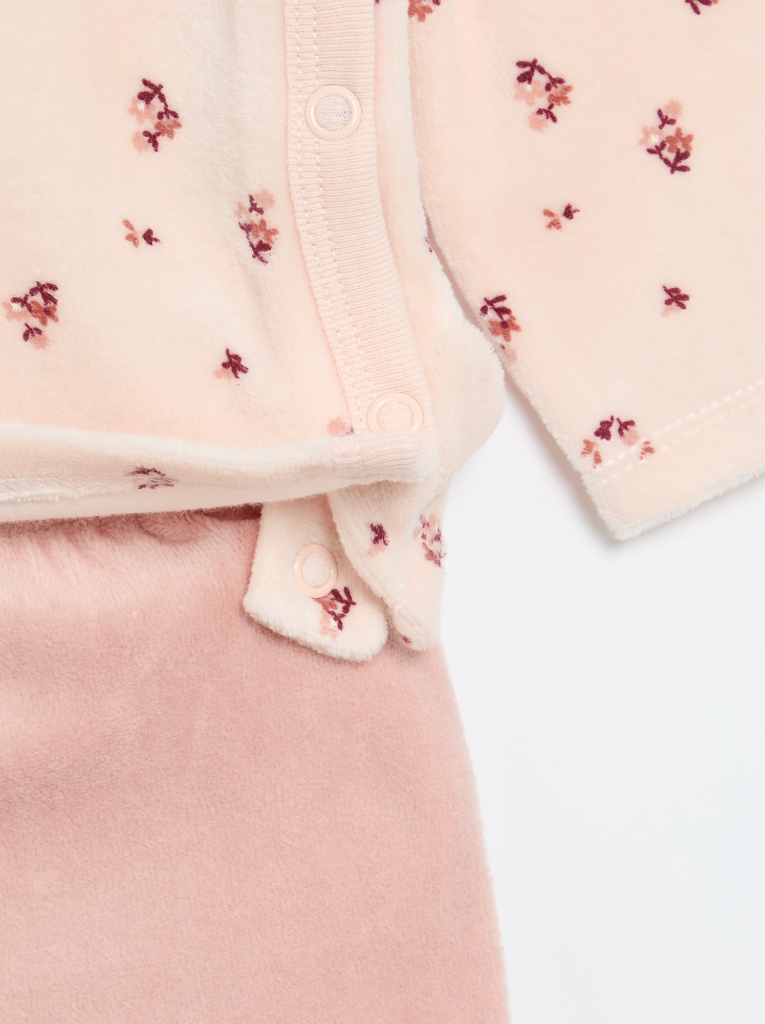 Pyjama 2 pièces en velours - Rose
